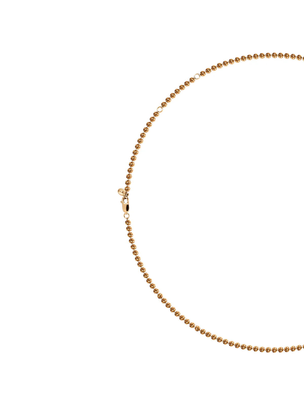 14K FLOATING ETERNITY NECKLACE IN AMBER LAB DIAMOND, 14K YELLOW GOLD - Image 2