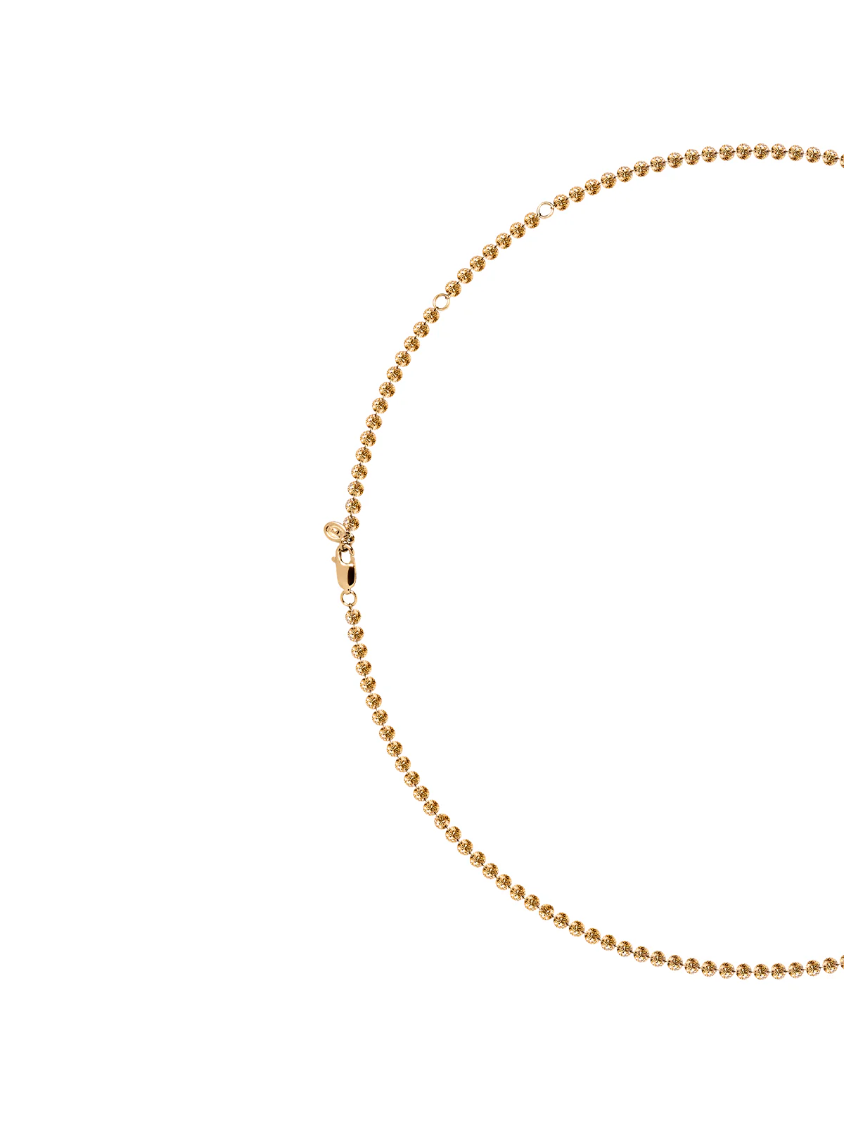 14K FLOATING ETERNITY NECKLACE IN CHAMPAGNE LAB DIAMOND, 14K YELLOW GOLD - Image 2