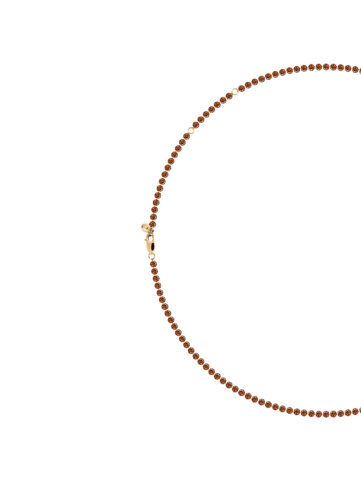 14K FLOATING ETERNITY NECKLACE IN COGNAC LAB DIAMOND, 14K YELLOW GOLD - Image 2