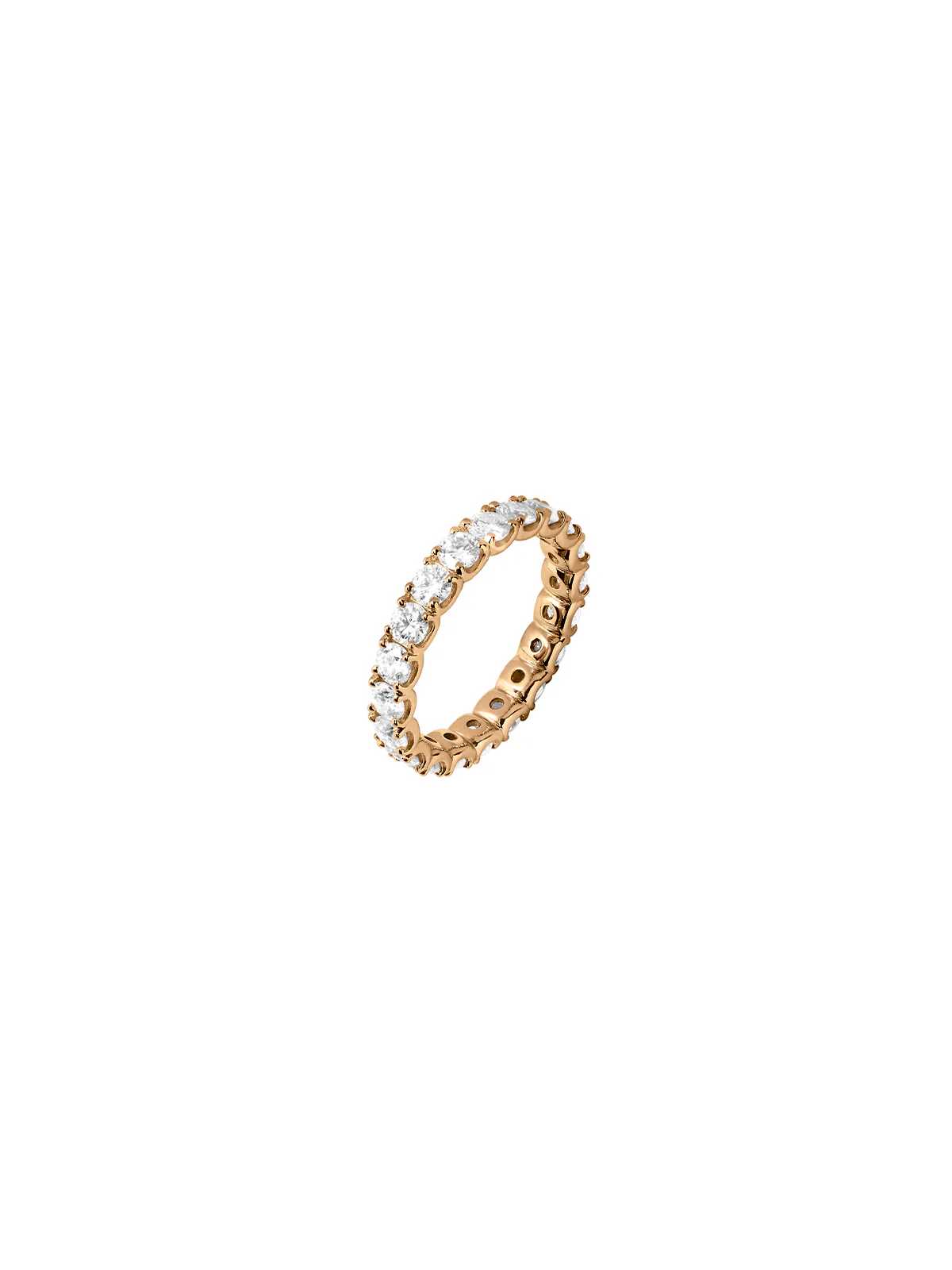 14K ROUND-CUT ETERNITY BAND IN LAB DIAMOND, 14K YELLOW GOLD - Image 2