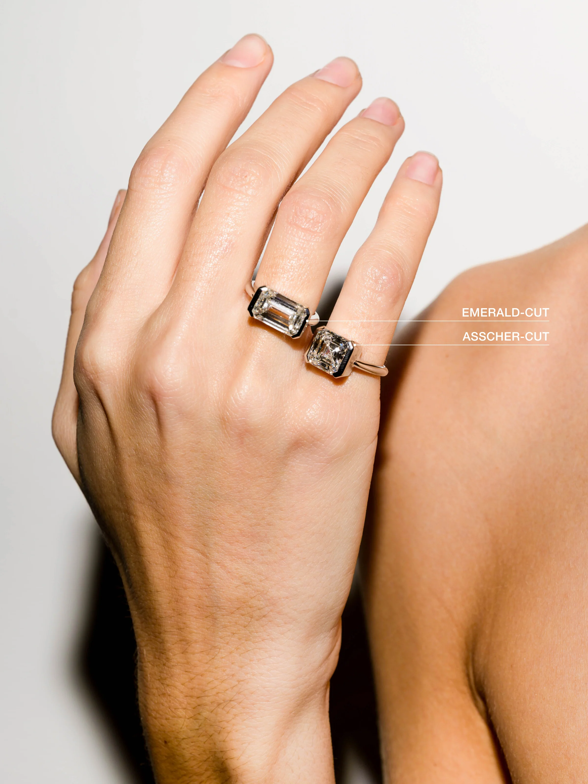 14K INÈS ASSCHER-CUT RING IN LAB DIAMOND, 14K YELLOW GOLD - Image 3