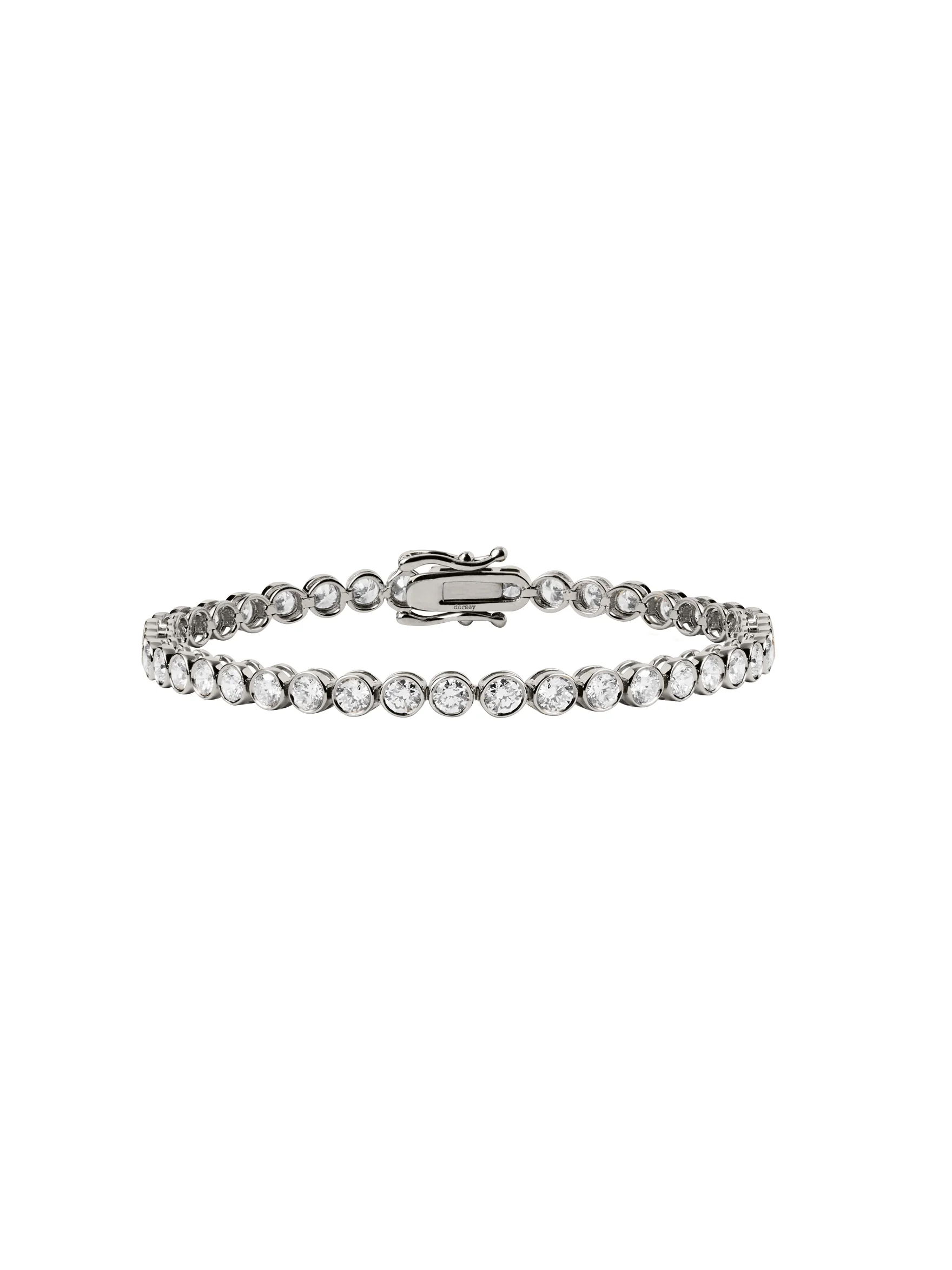 14K JAMES BEZEL RIVIÈRE BRACELET IN LAB DIAMOND, 14K WHITE GOLD - Image 2