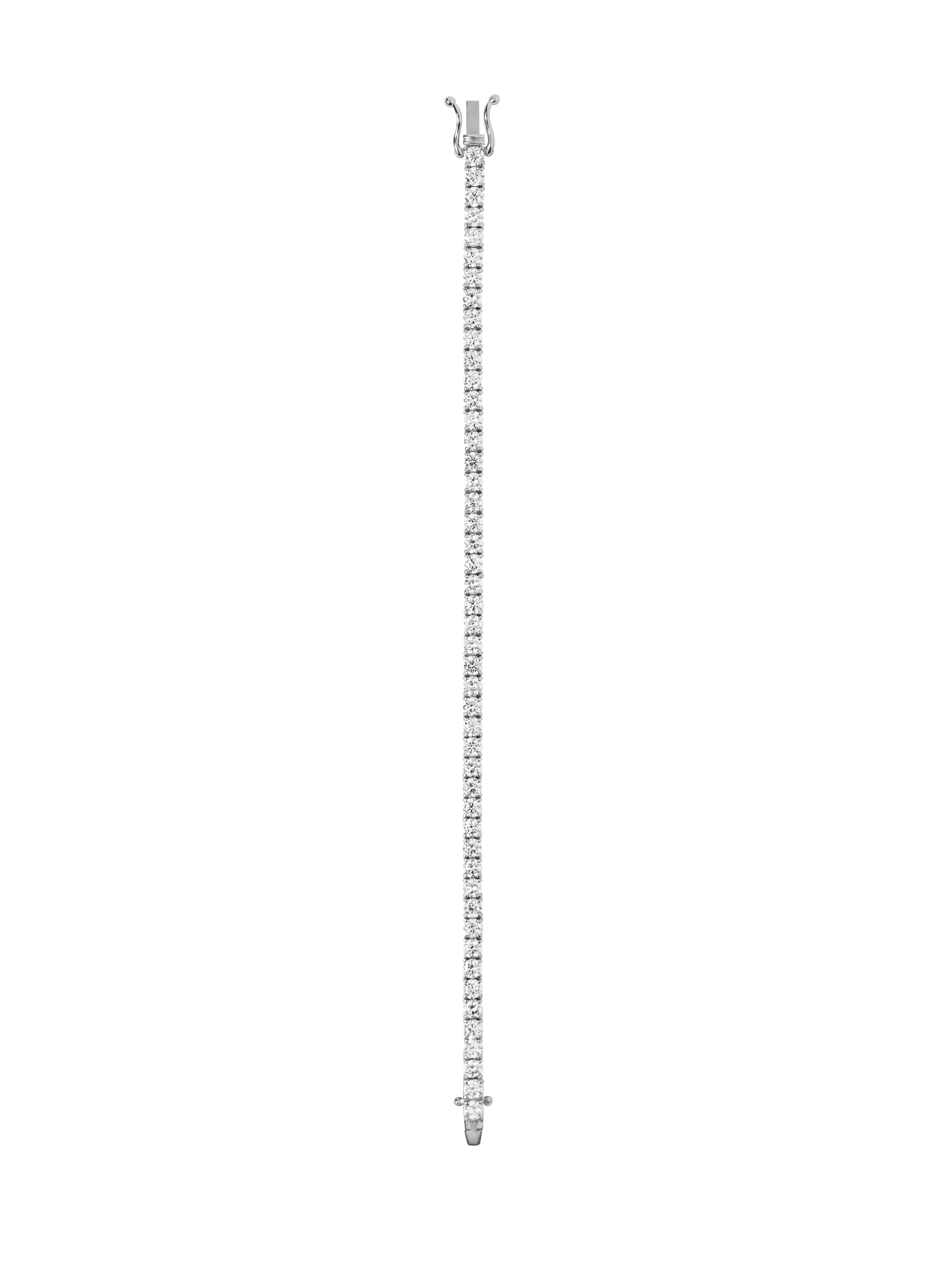 14K KATE RIVIÈRE BRACELET IN 3MM LAB DIAMOND, 14K WHITE GOLD