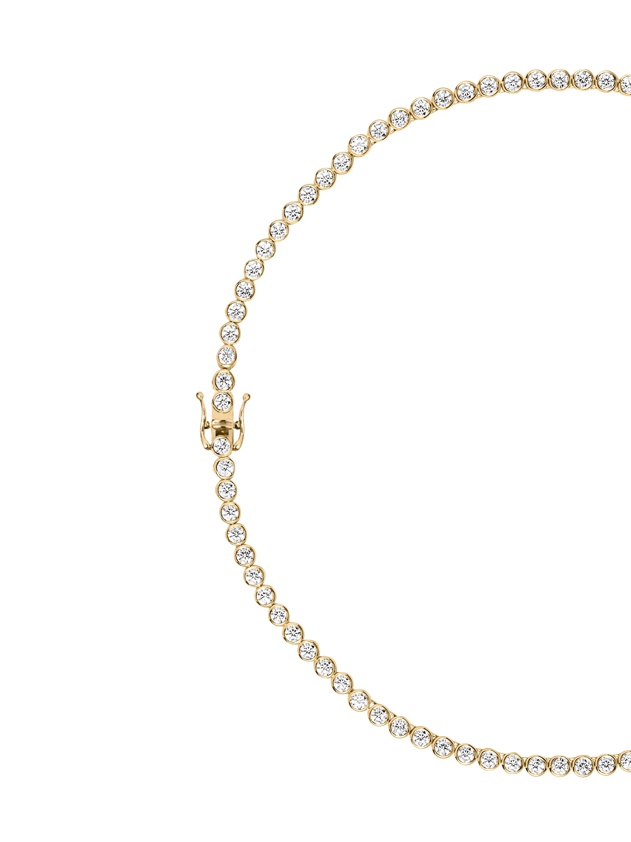 14K JAMES BEZEL RIVIÈRE NECKLACE IN LAB DIAMOND, 14K YELLOW GOLD - Image 2
