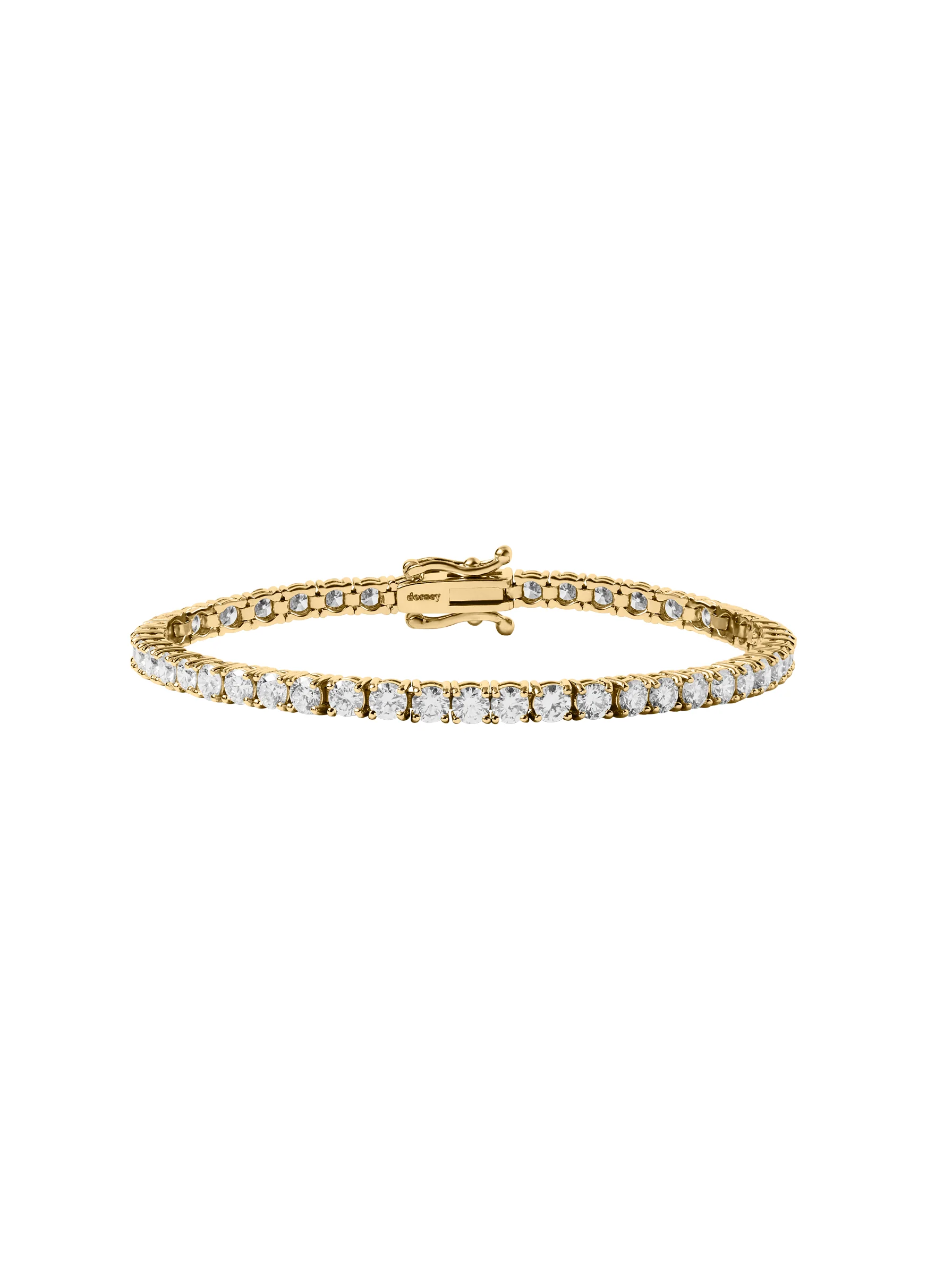 14K KATE RIVIÈRE BRACELET IN 3MM LAB DIAMOND, 14K YELLOW GOLD - Image 2