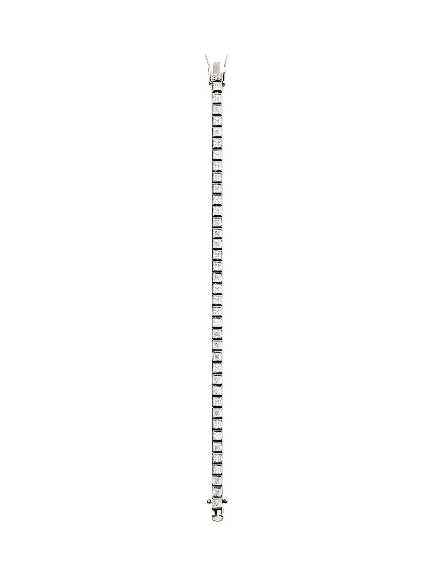 AXELLE BEZEL RIVIÈRE BRACELET IN MOISSANITE, STERLING SILVER