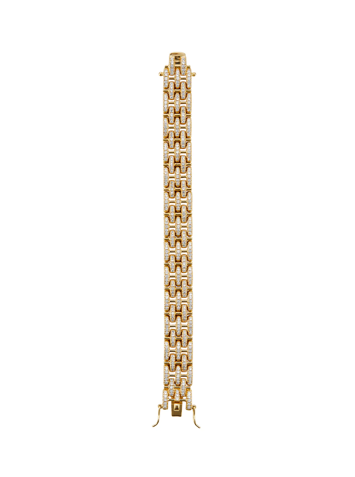 BENEDETTA BRACELET IN LAB WHITE SAPPHIRE, 18K GOLD COATED BRASS