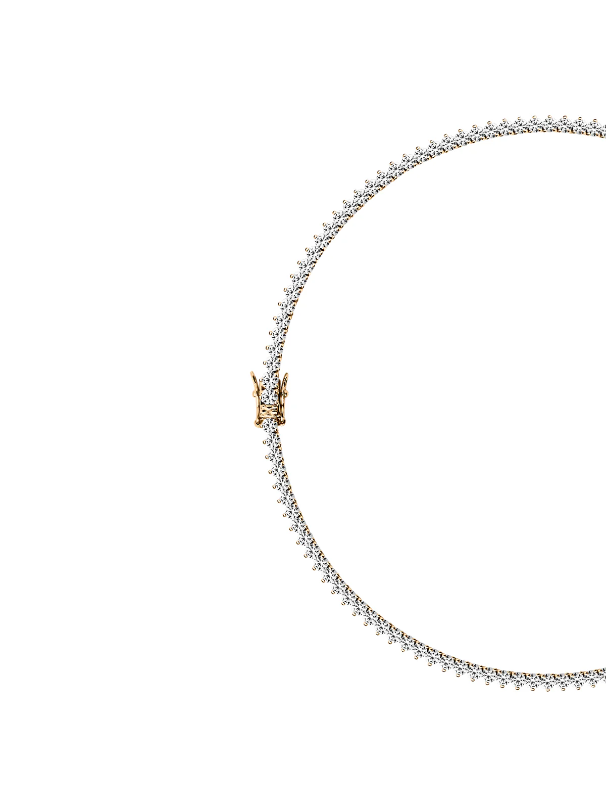 BENNINGTON RIVIÈRE NECKLACE IN LAB WHITE SAPPHIRE, 18K GOLD VERMEIL - Image 2