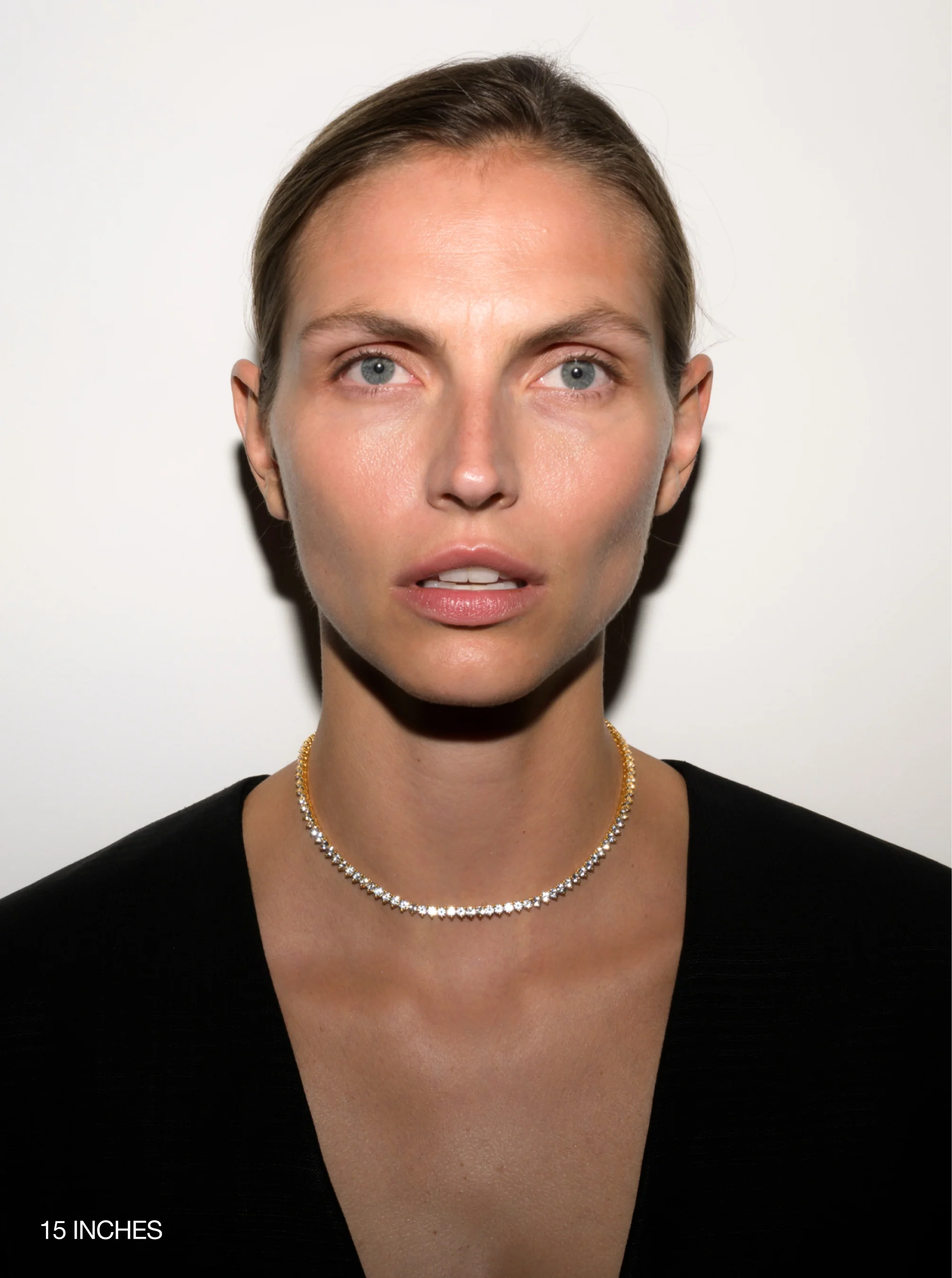 BENNINGTON RIVIÈRE NECKLACE IN LAB WHITE SAPPHIRE, 18K GOLD VERMEIL - Image 3