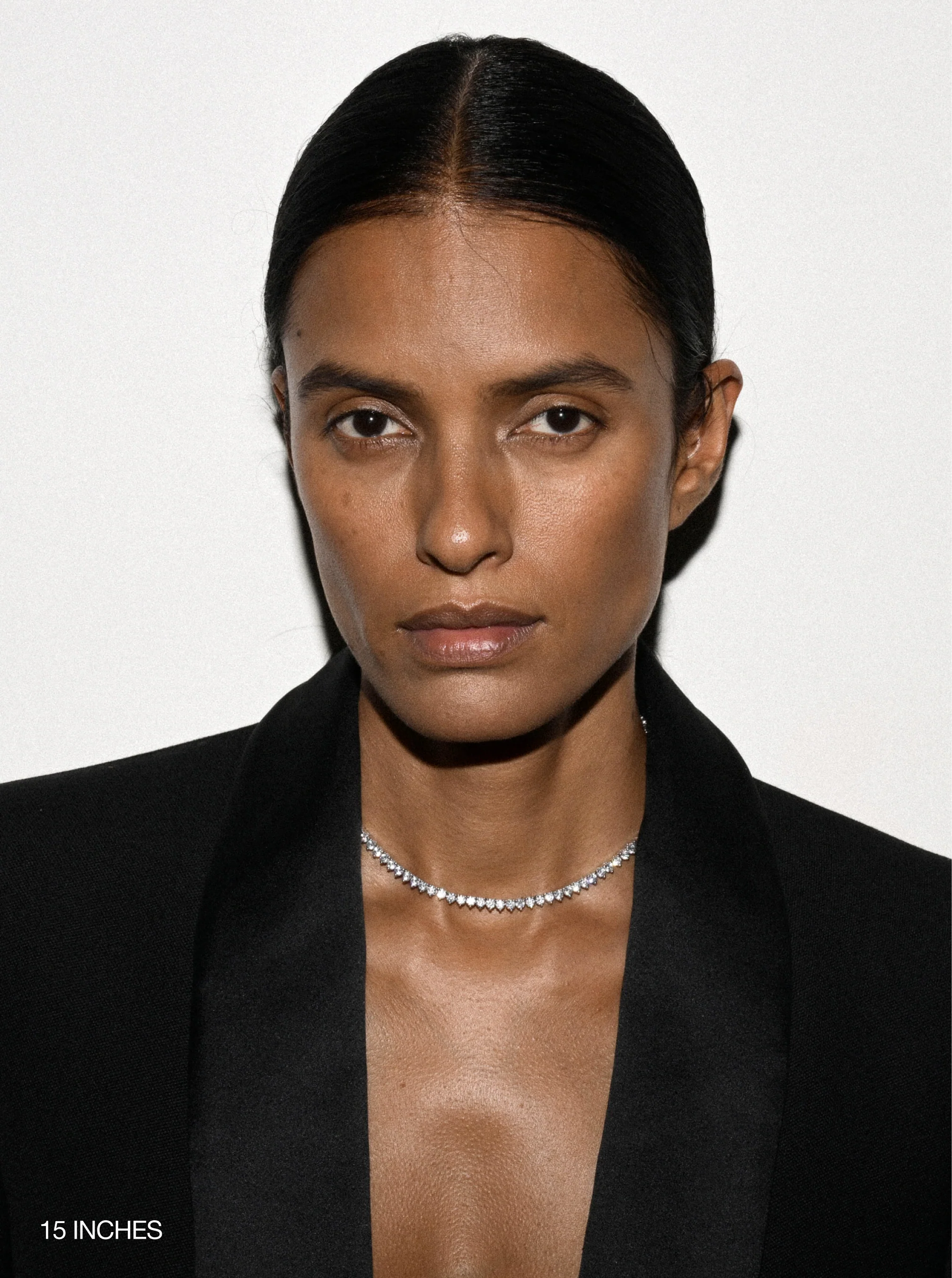 BENNINGTON RIVIÈRE NECKLACE IN LAB WHITE SAPPHIRE, 18K GOLD VERMEIL - Image 4