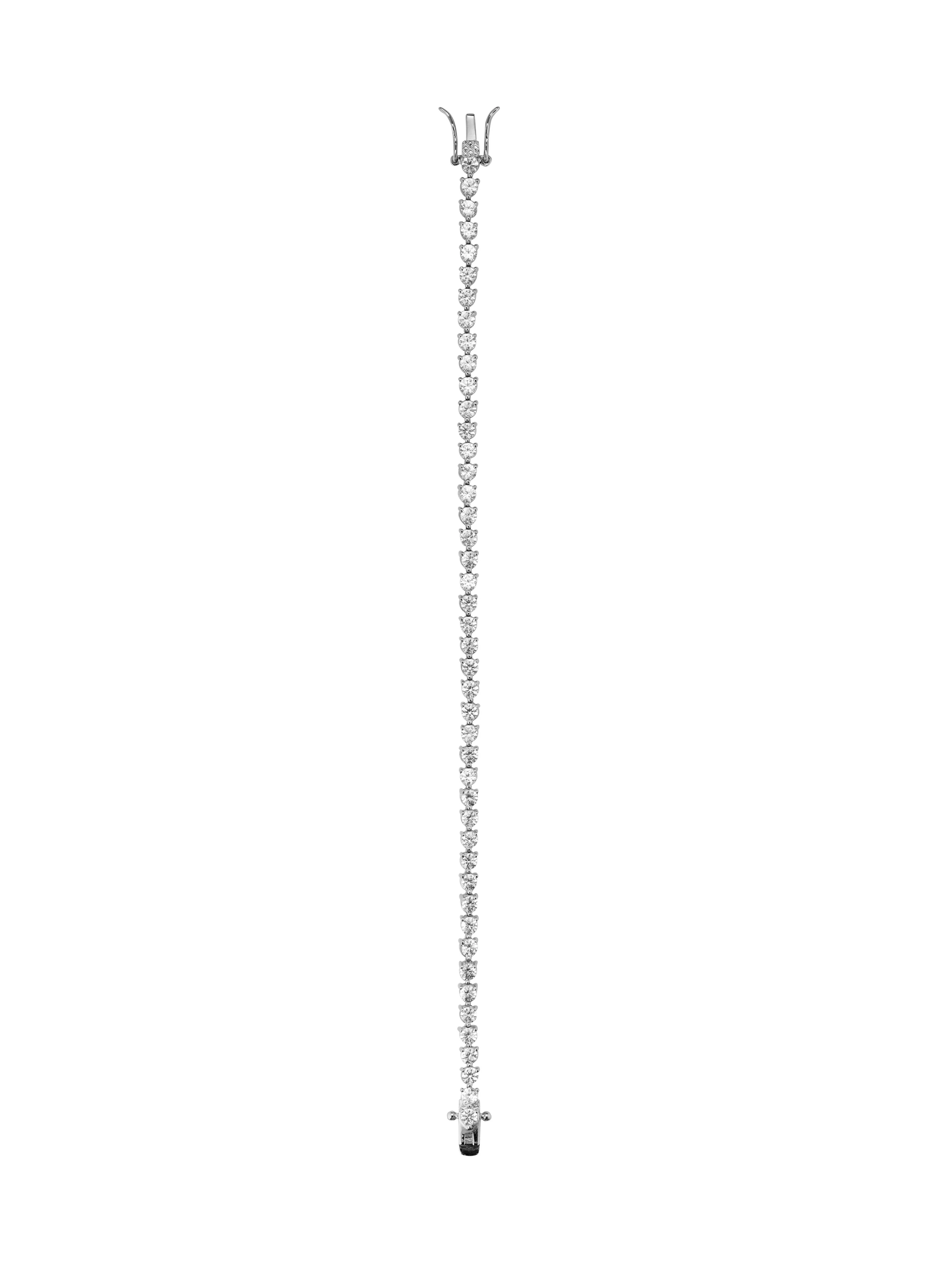 BENNINGTON RIVIÈRE BRACELET IN LAB WHITE SAPPHIRE, STERLING SILVER