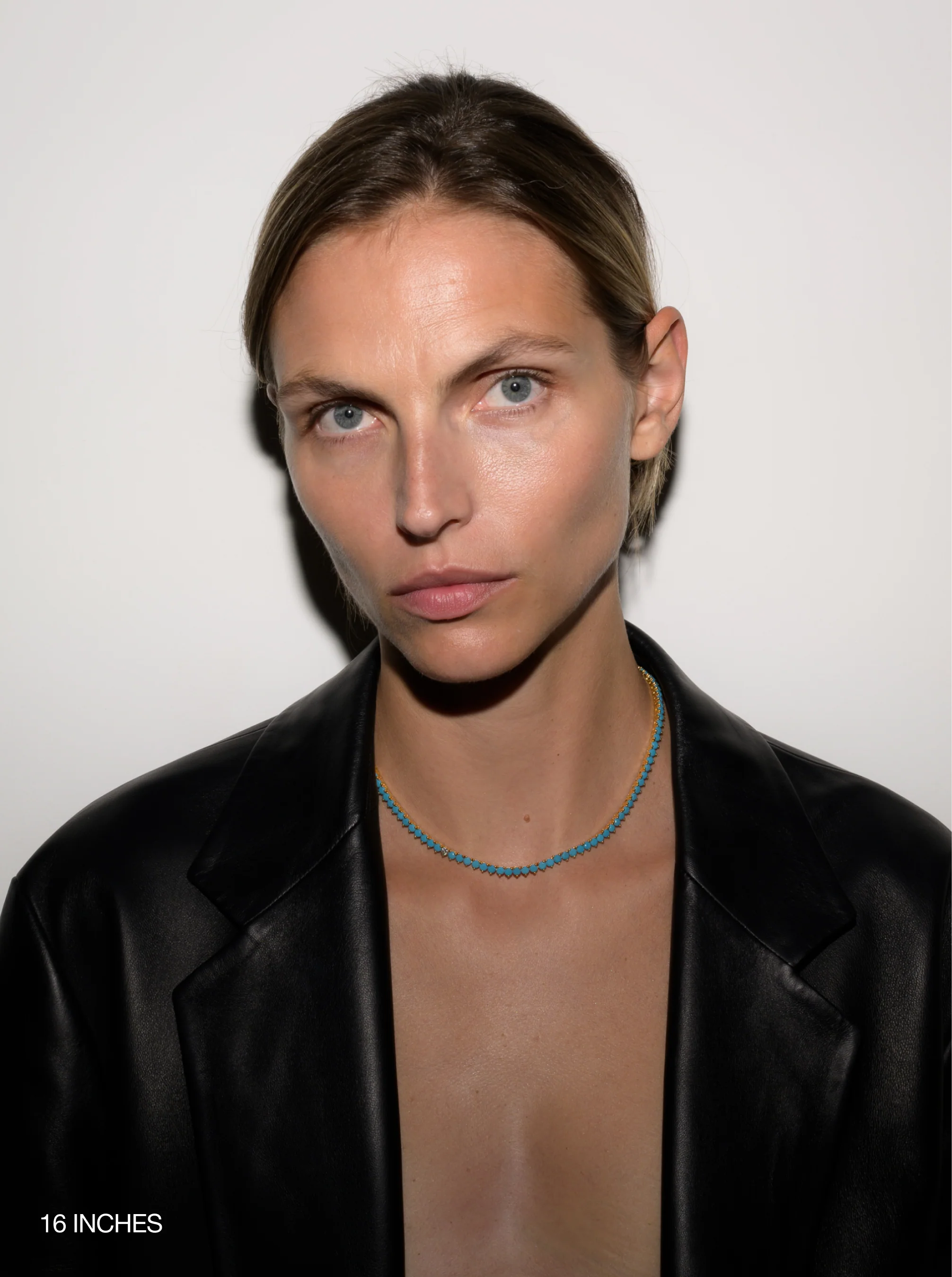 BENNINGTON RIVIÈRE NECKLACE IN NANO TURQUOISE WITH LAB DIAMOND, 18K GOLD VERMEIL - Image 3
