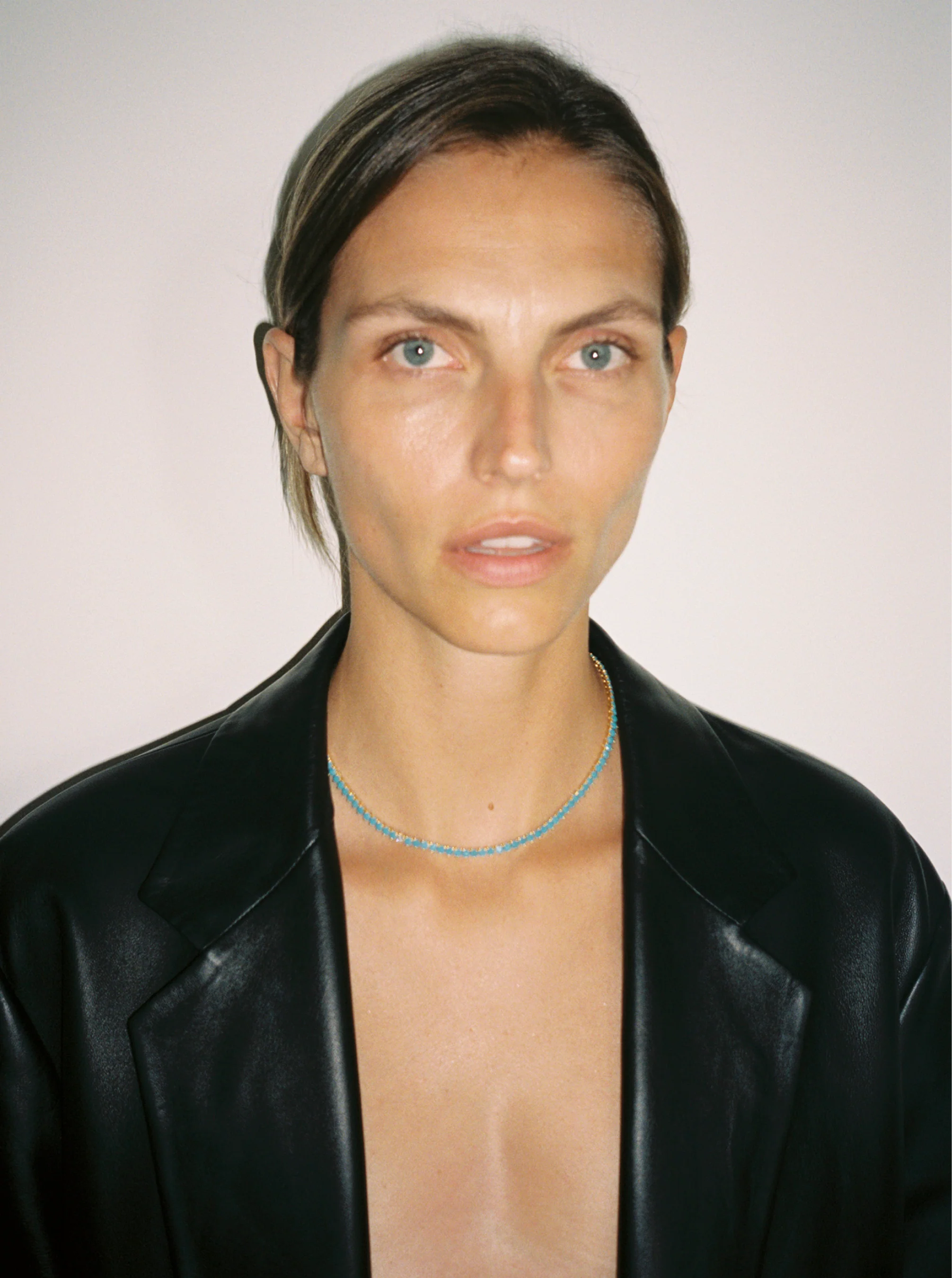 BENNINGTON RIVIÈRE NECKLACE IN NANO TURQUOISE WITH LAB DIAMOND, 18K GOLD VERMEIL - Image 6