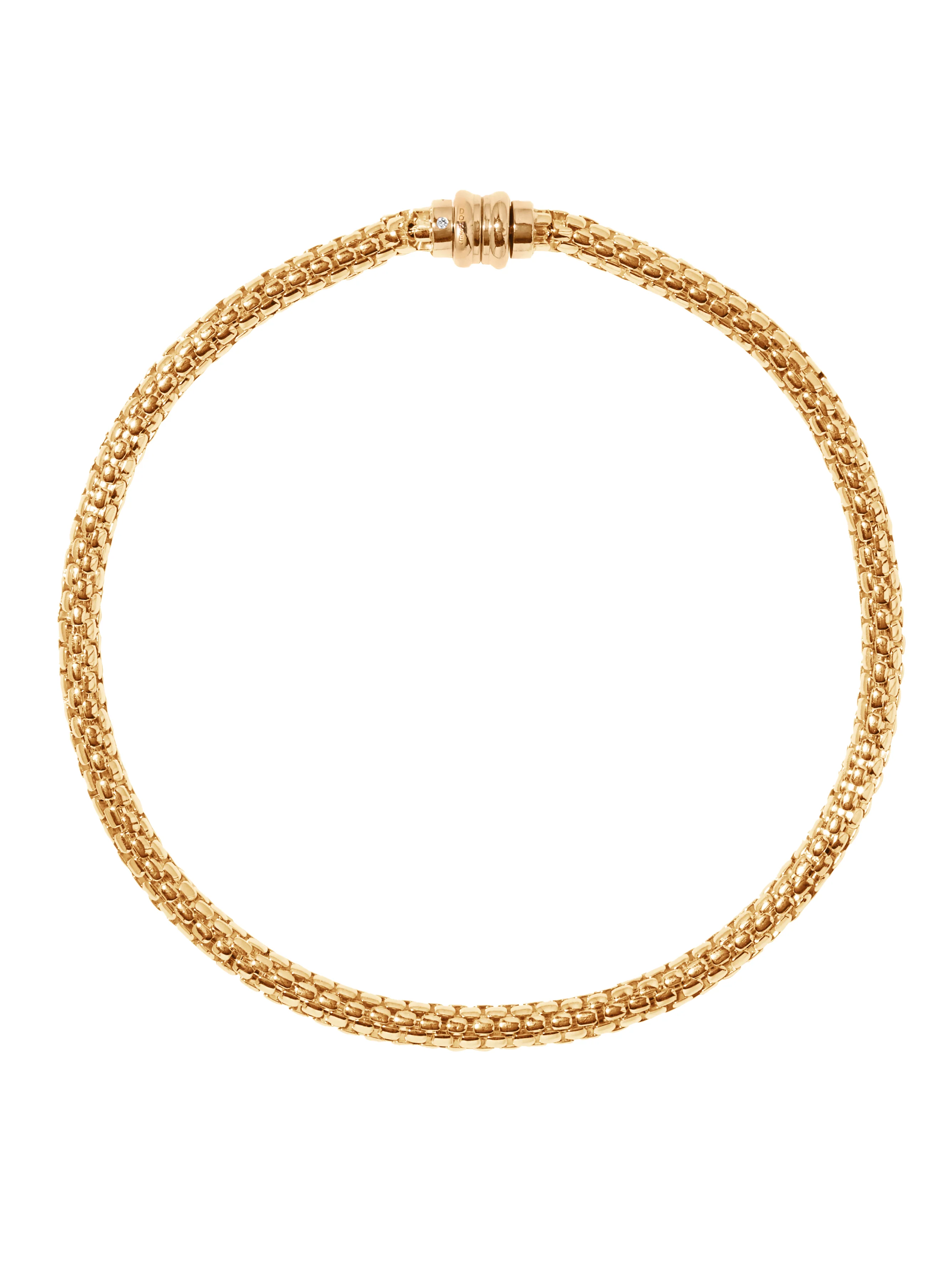 CASTA NECKLACE WITH LAB DIAMOND ACCENT, 18K GOLD VERMEIL