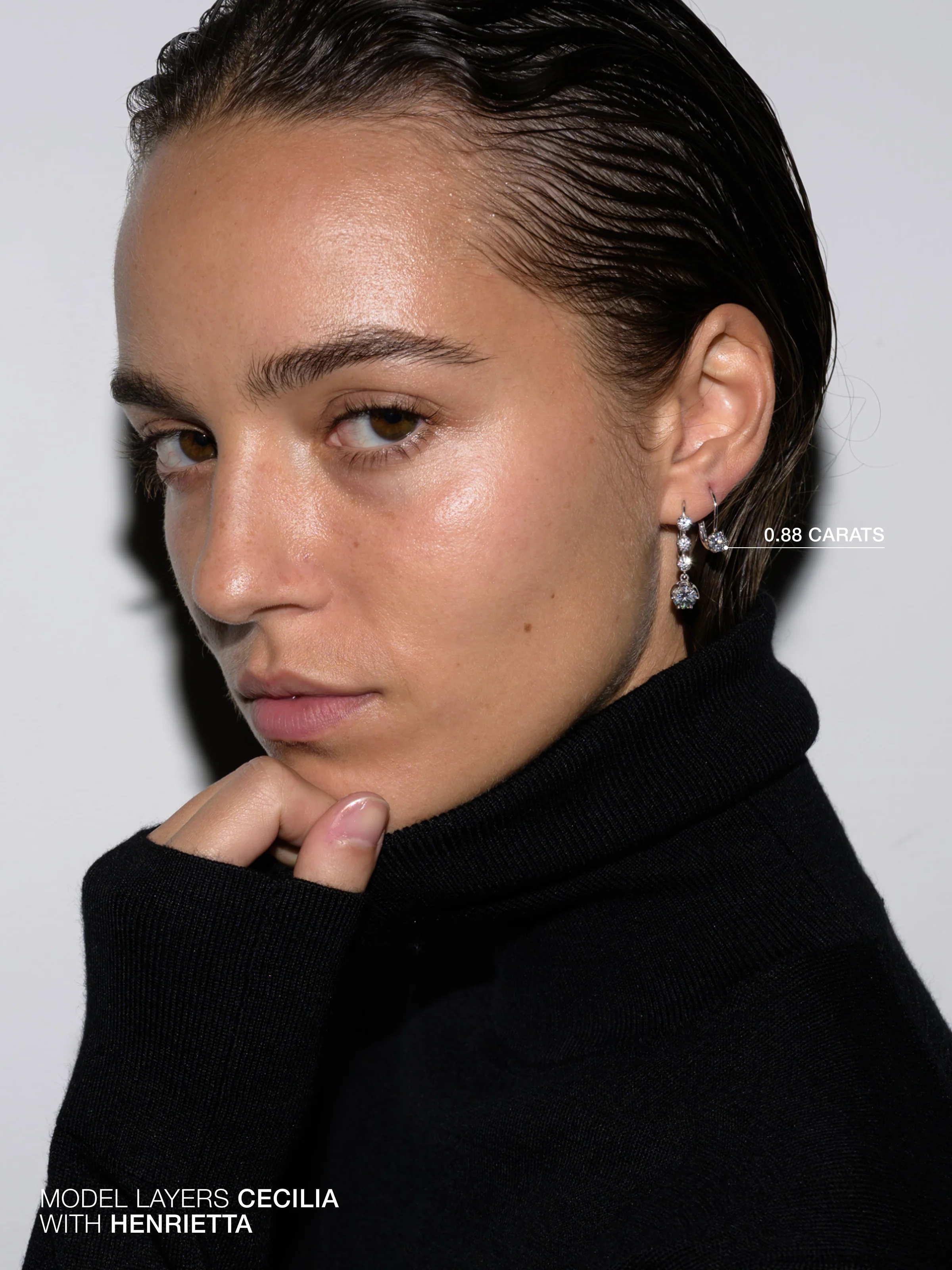 CECILIA EARRINGS IN MOISSANITE, STERLING SILVER - Image 5