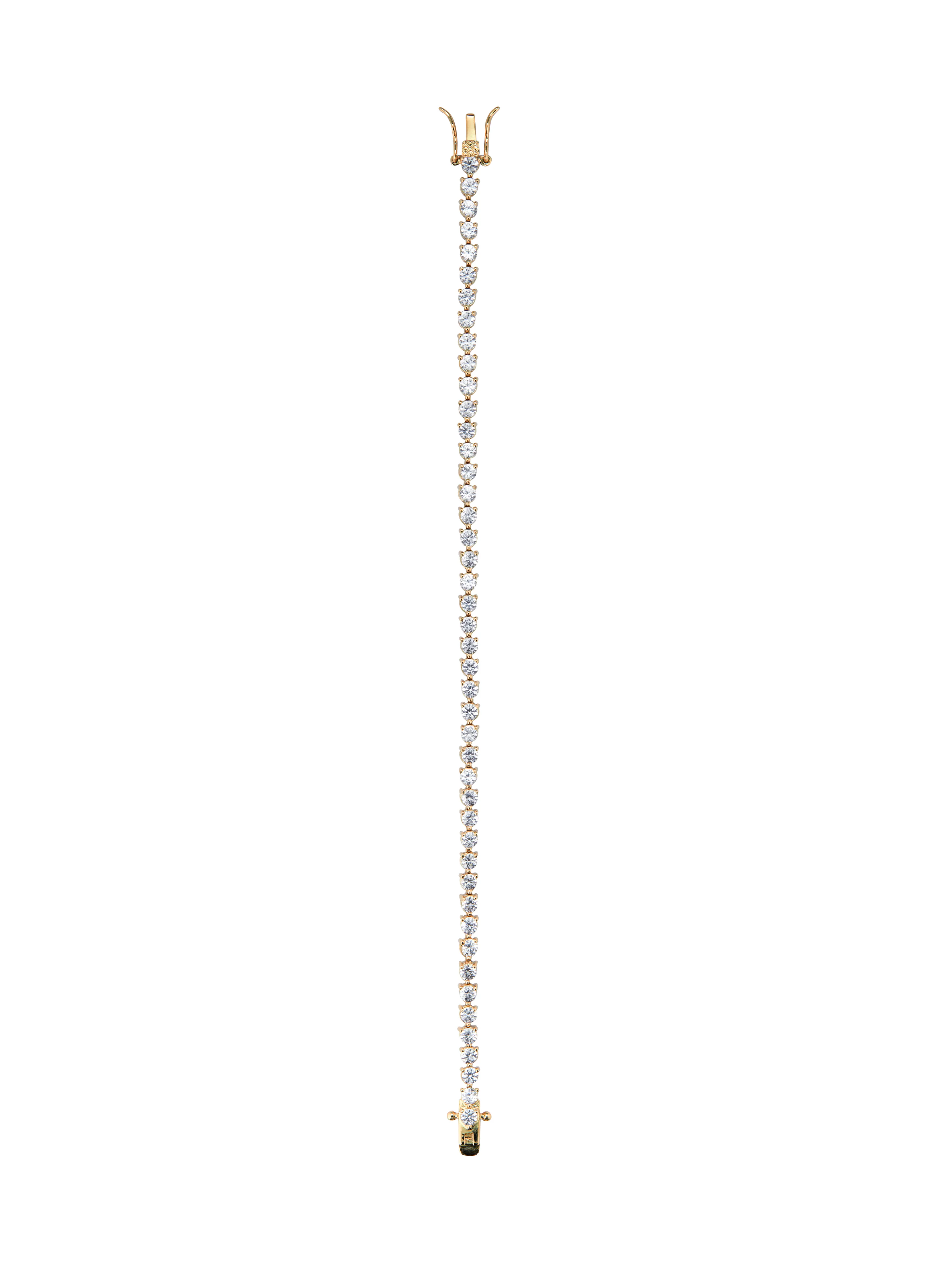 BENNINGTON RIVIÈRE BRACELET IN LAB WHITE SAPPHIRE, 18K GOLD VERMEIL