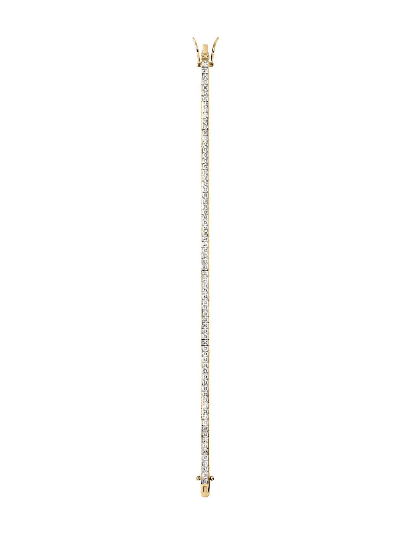 DORSEY PRINCESS-CUT RIVIÈRE BRACELET IN 2MM MOISSANITE, 18K GOLD VERMEIL