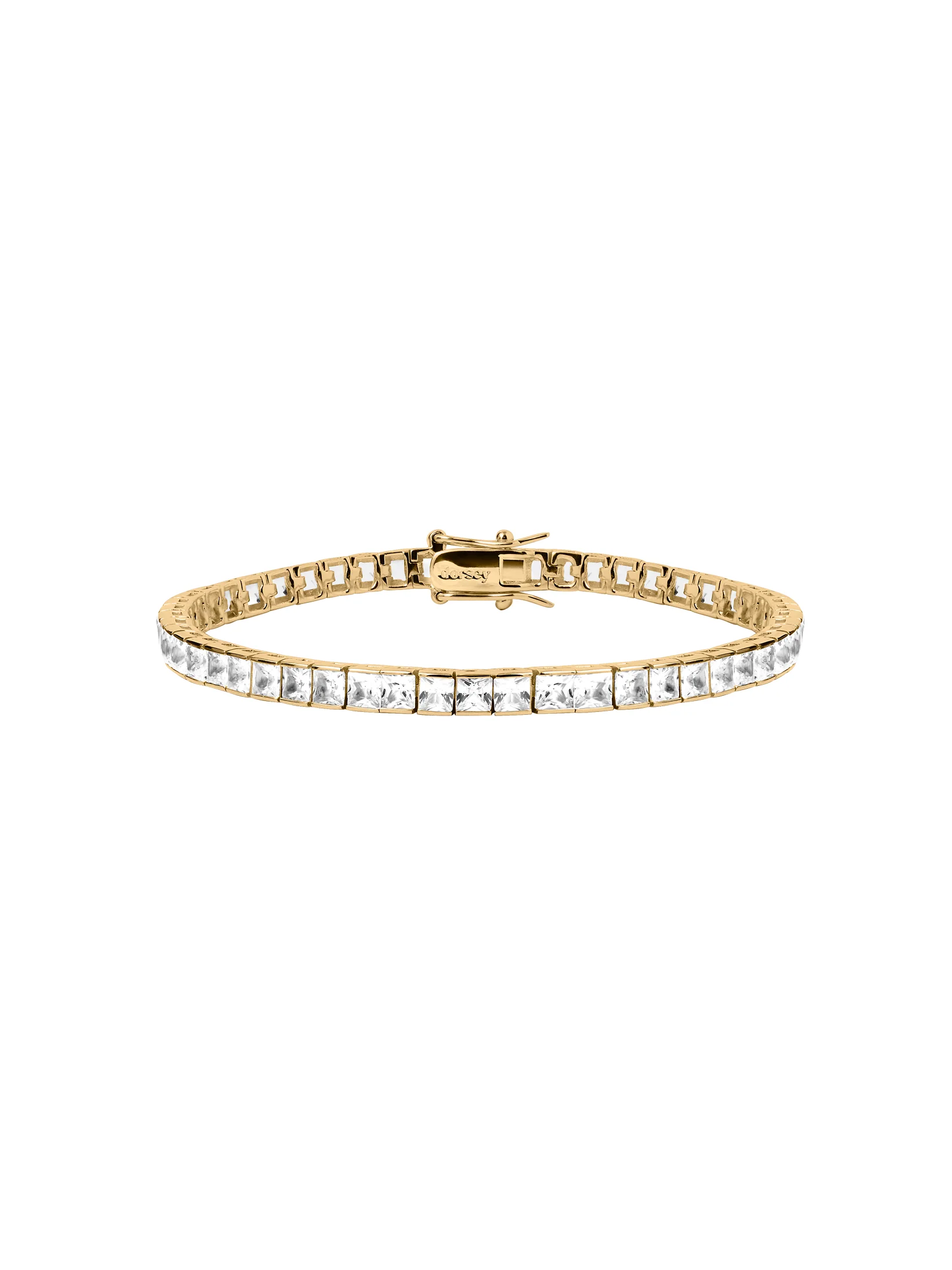 DORSEY PRINCESS-CUT RIVIÈRE BRACELET IN LAB WHITE SAPPHIRE, 18K GOLD VERMEIL - Image 2