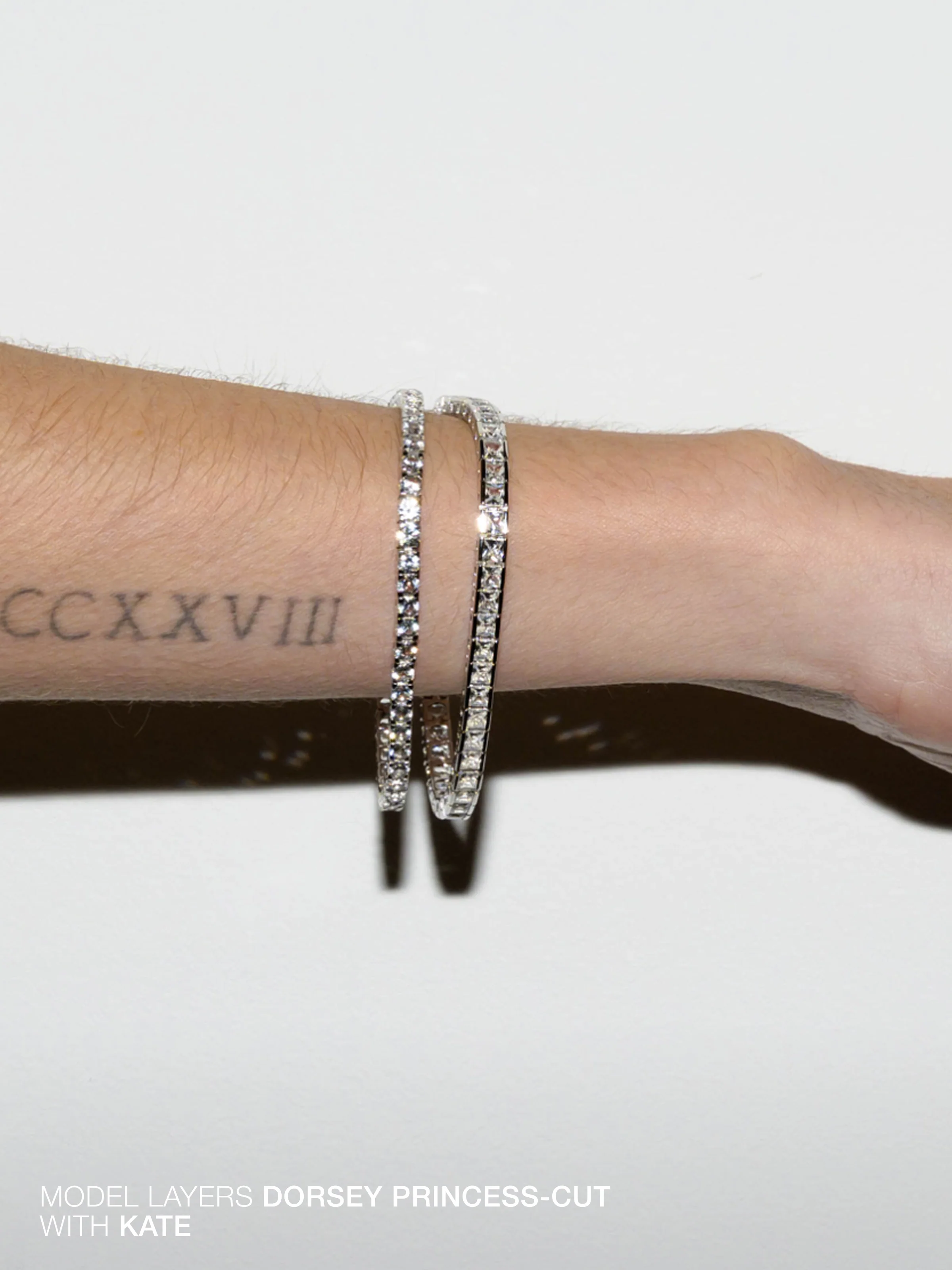 DORSEY PRINCESS-CUT RIVIÈRE BRACELET IN LAB WHITE SAPPHIRE, STERLING SILVER - Image 3