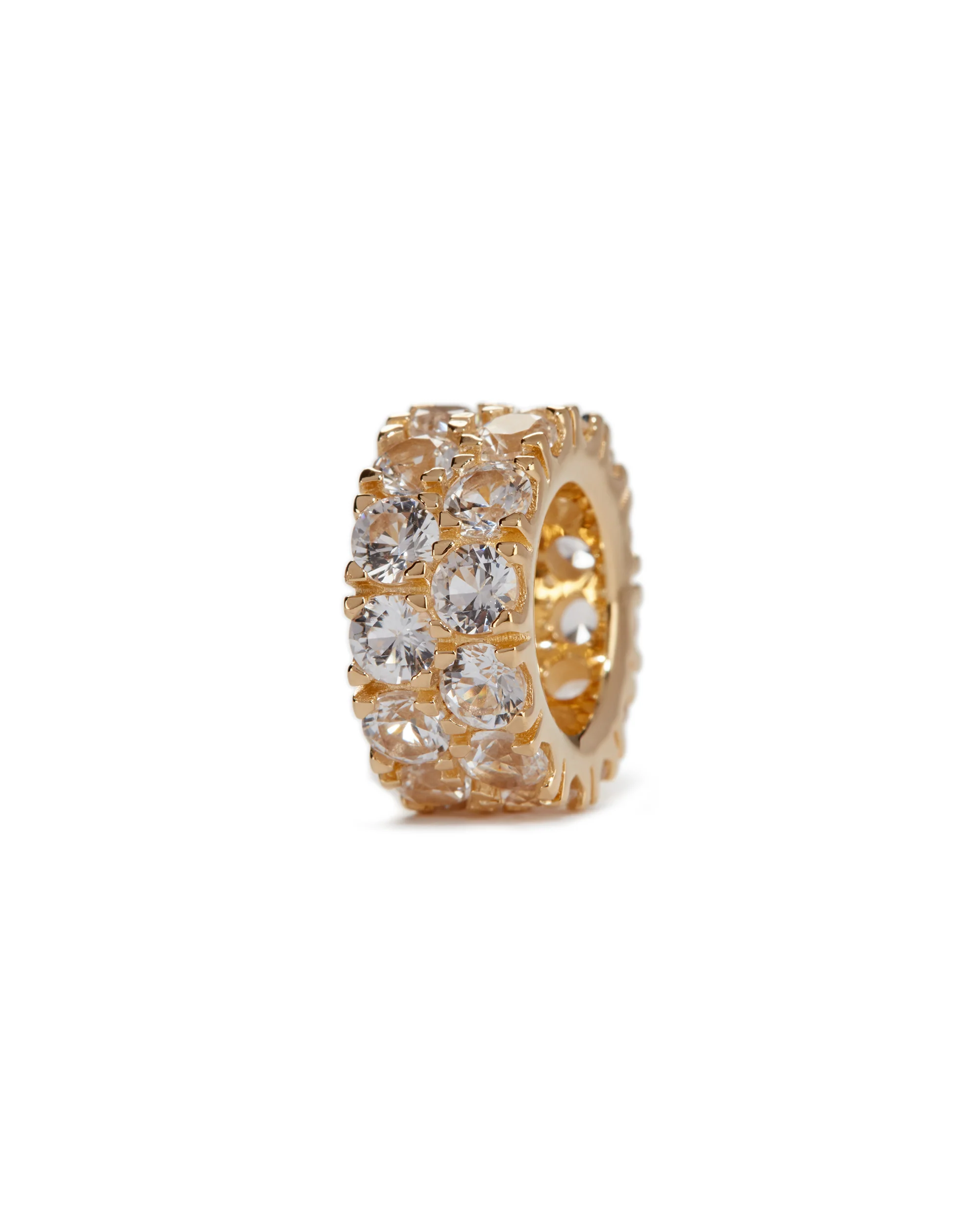 TWO-ROW RIVIÈRE PENDANT IN LAB DIAMOND, 18K GOLD VERMEIL - Image 2
