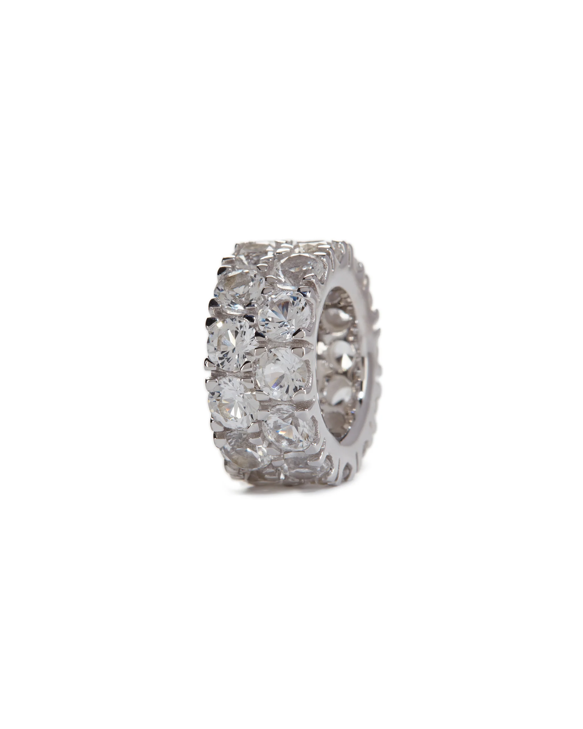 TWO-ROW RIVIÈRE PENDANT IN LAB WHITE SAPPHIRE, STERLING SILVER - Image 2