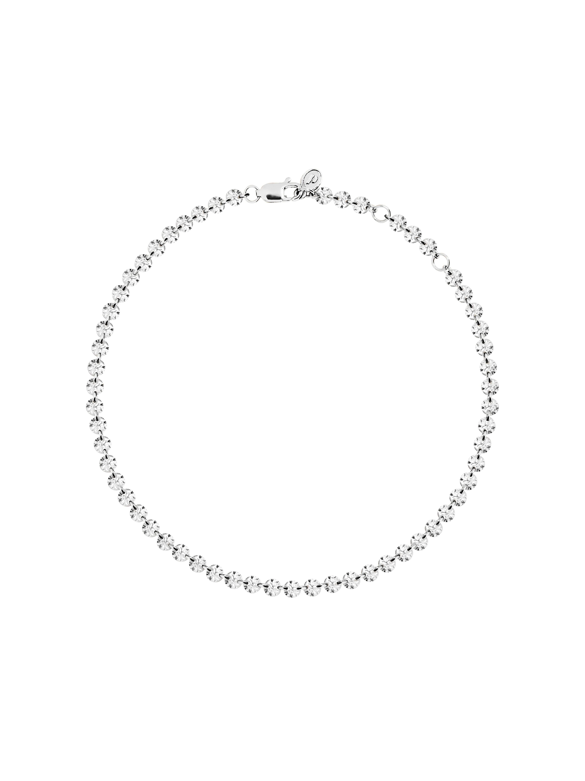 FLOATING ETERNITY ANKLET IN 3.5MM MOISSANITE, STERLING SILVER