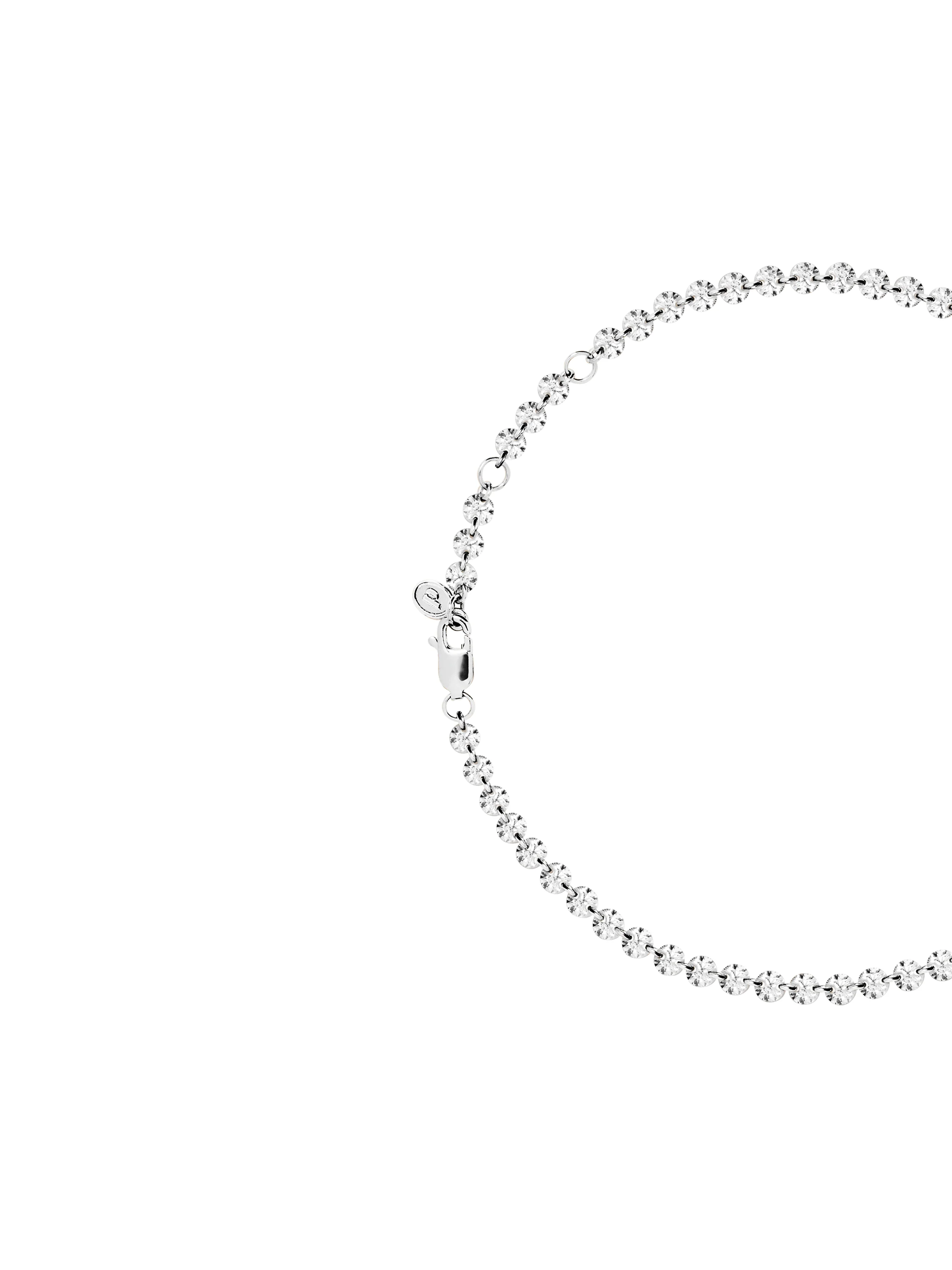 FLOATING ETERNITY ANKLET IN 3.5MM MOISSANITE, STERLING SILVER - Image 2