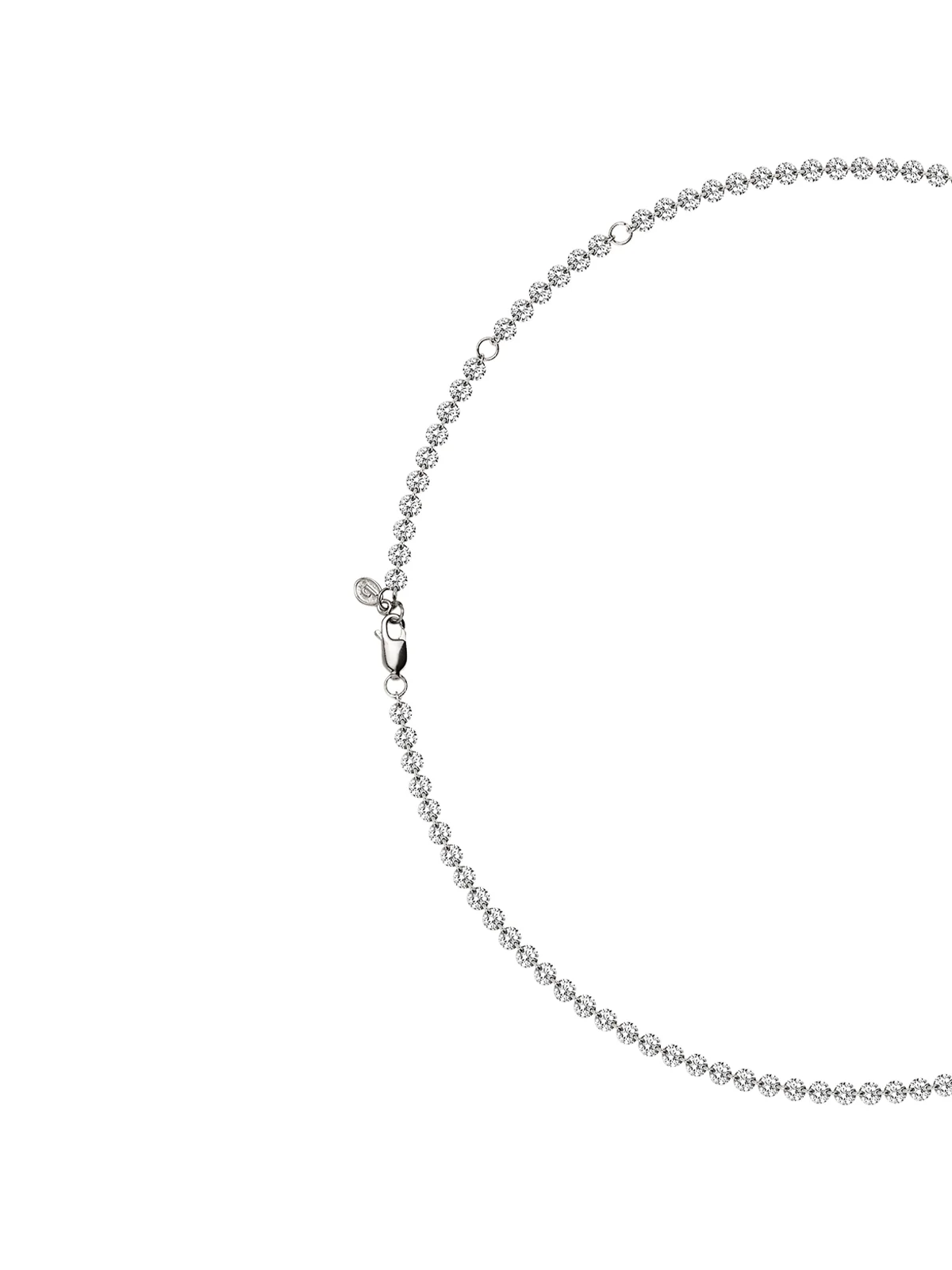 FLOATING ETERNITY NECKLACE IN 3.5MM MOISSANITE, STERLING SILVER - Image 2