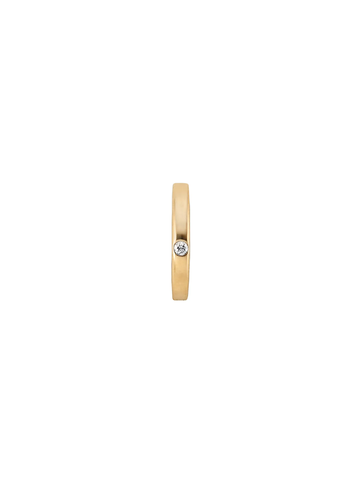 PLAIN HUGGIE EARRING, 18K GOLD VERMEIL - Image 2