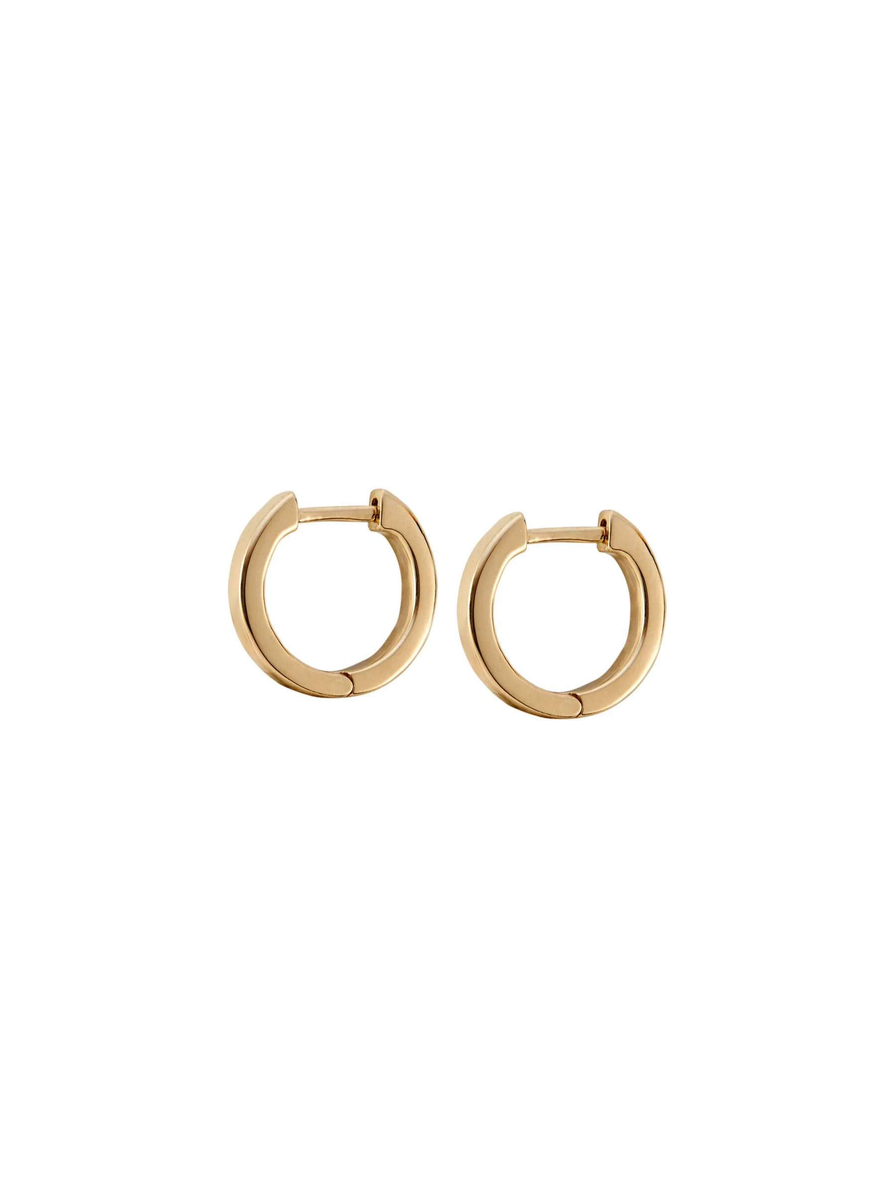 PLAIN HUGGIE EARRING, 18K GOLD VERMEIL - Image 3