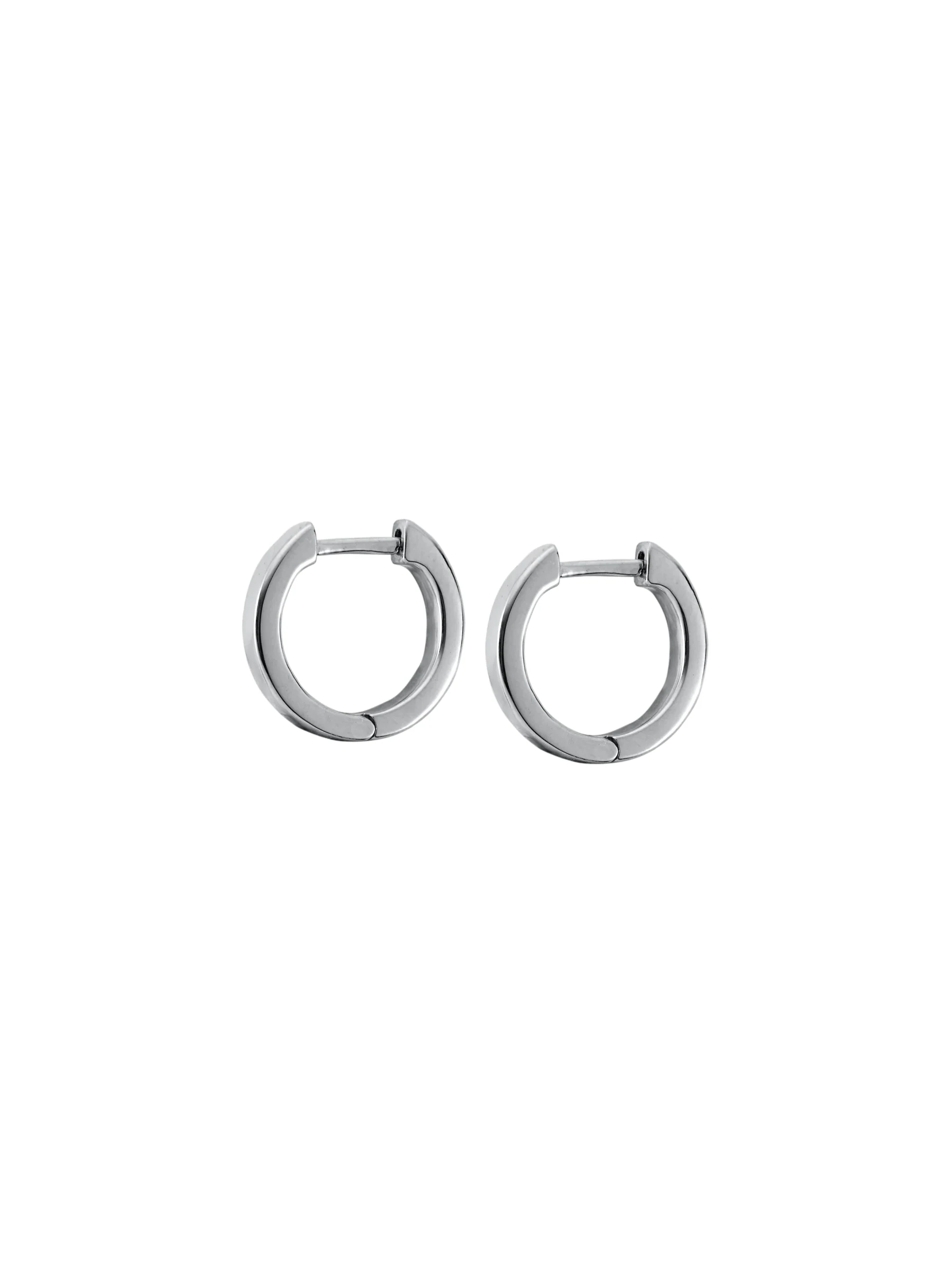 PLAIN HUGGIE EARRING, STERLING SILVER - Image 3