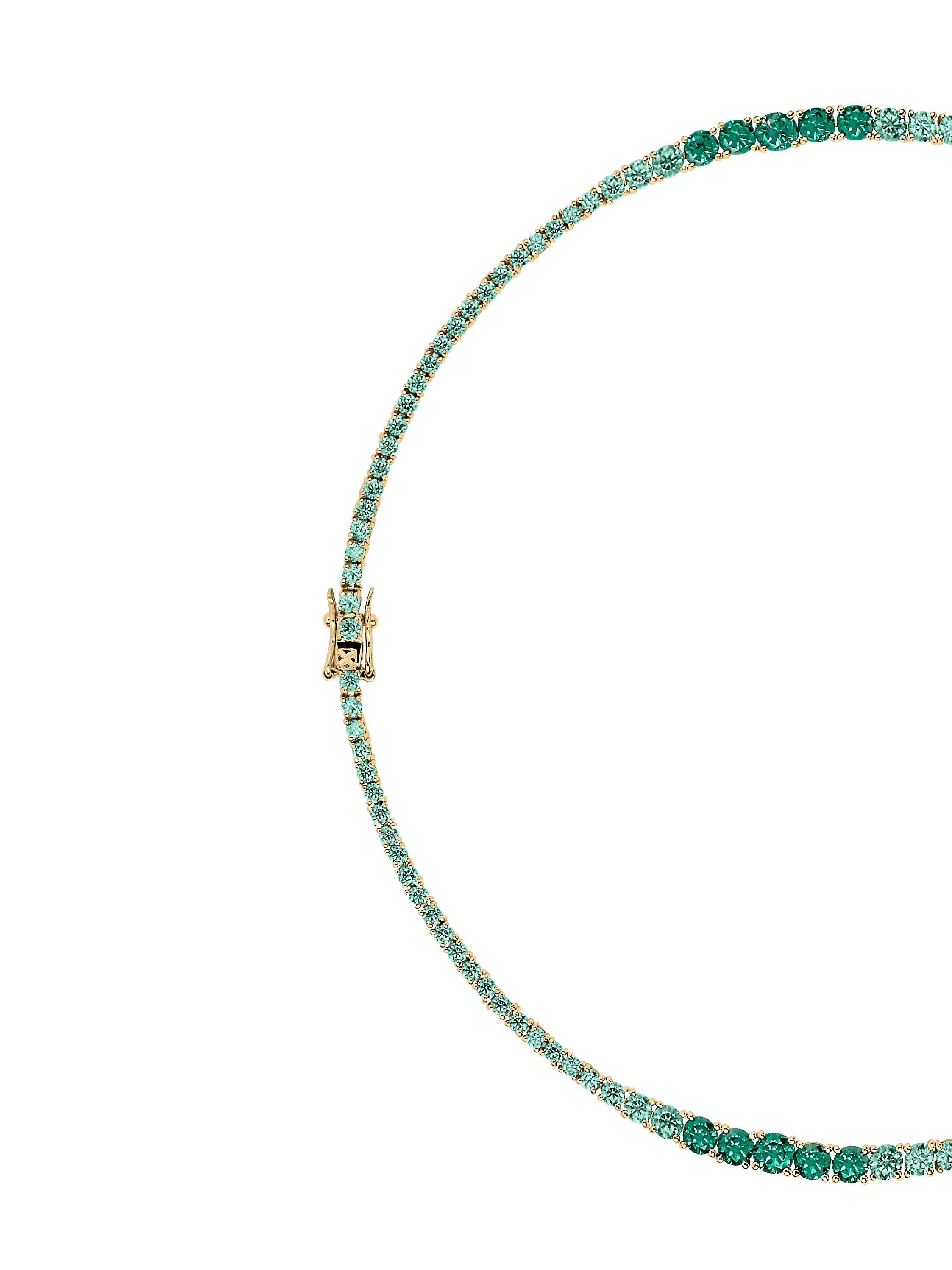 ISADORA RIVIÈRE NECKLACE IN VIRIDIAN GREEN MOISSANITE, 18K GOLD VERMEIL - Image 2