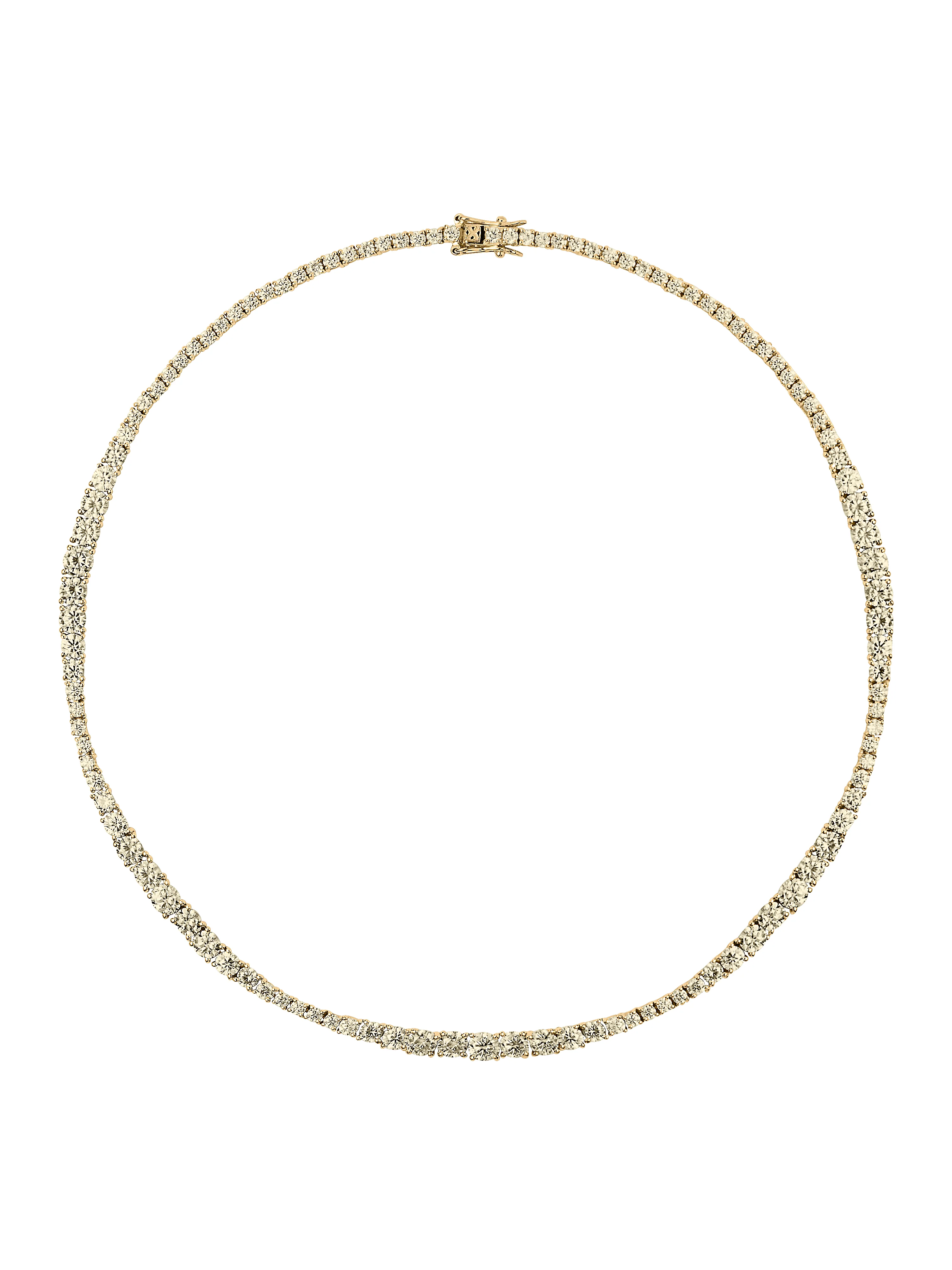 ISADORA RIVIÈRE NECKLACE IN HONEY MOISSANITE, 18K GOLD VERMEIL