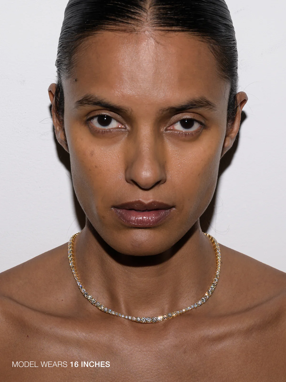 ISADORA RIVIÈRE NECKLACE IN HONEY MOISSANITE, 18K GOLD VERMEIL - Image 3