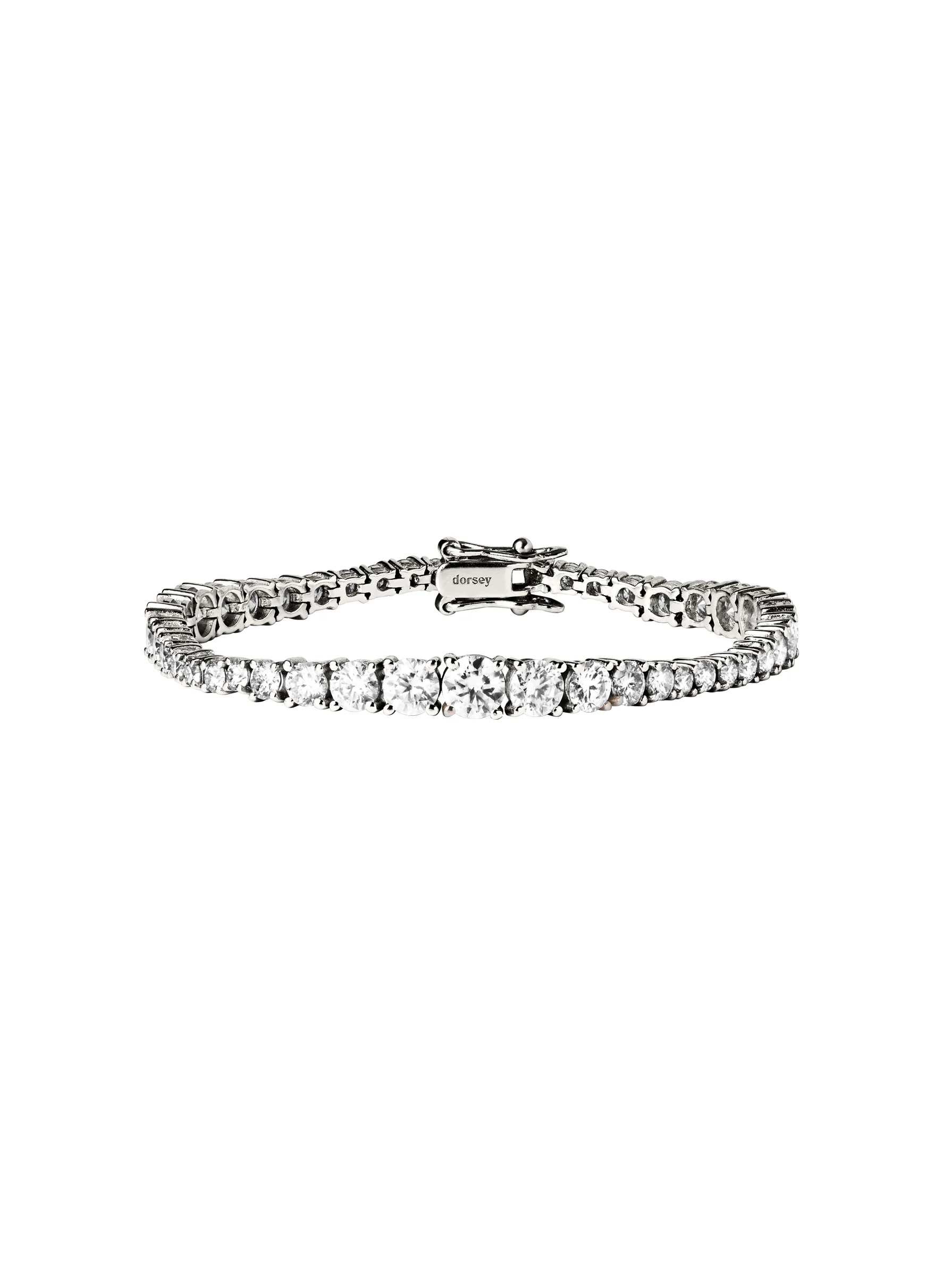 ISADORA RIVIÈRE BRACELET IN LAB WHITE SAPPHIRE, STERLING SILVER - Image 2