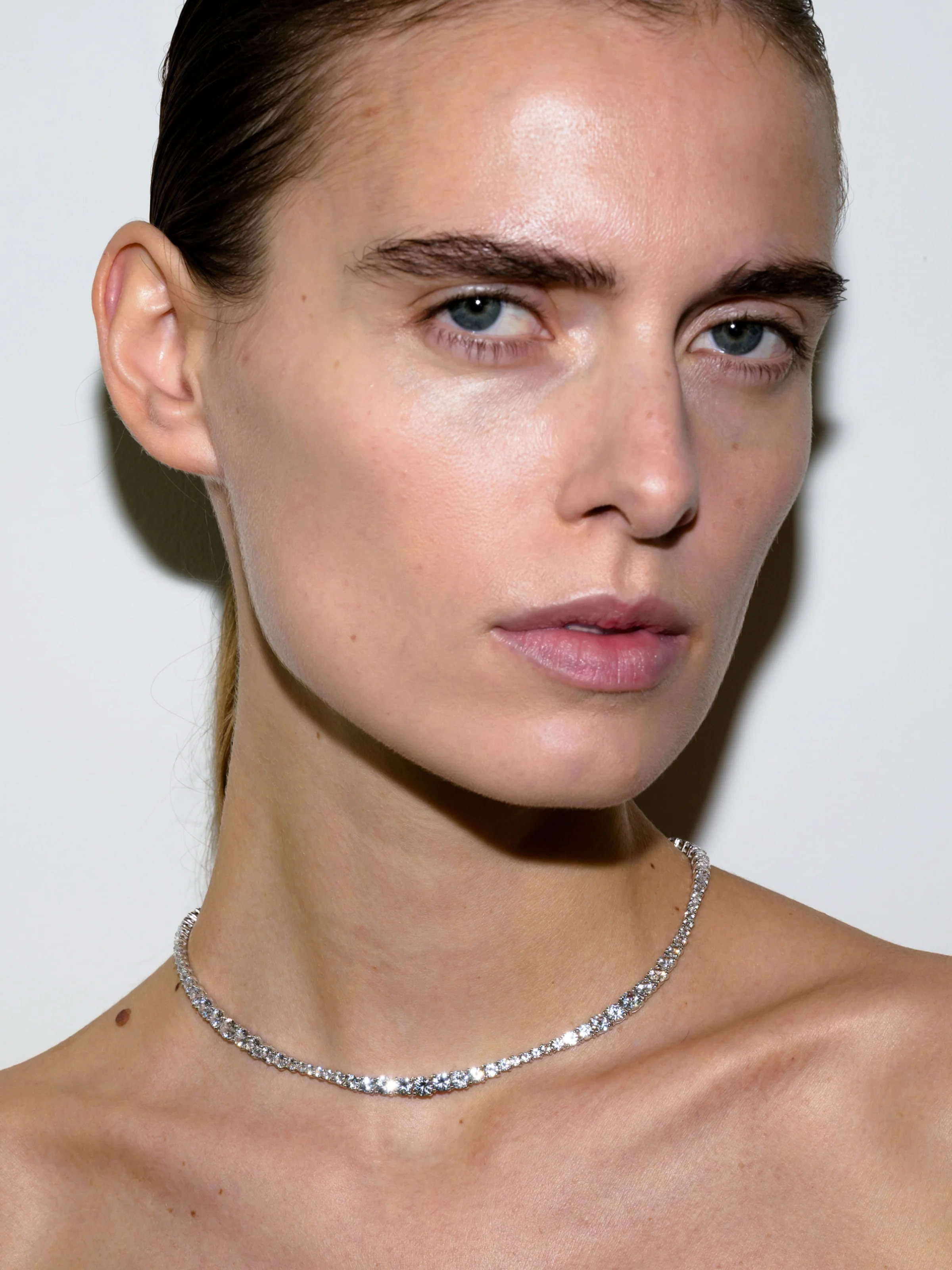 ISADORA RIVIÈRE NECKLACE IN LAB WHITE SAPPHIRE, STERLING SILVER - Image 3