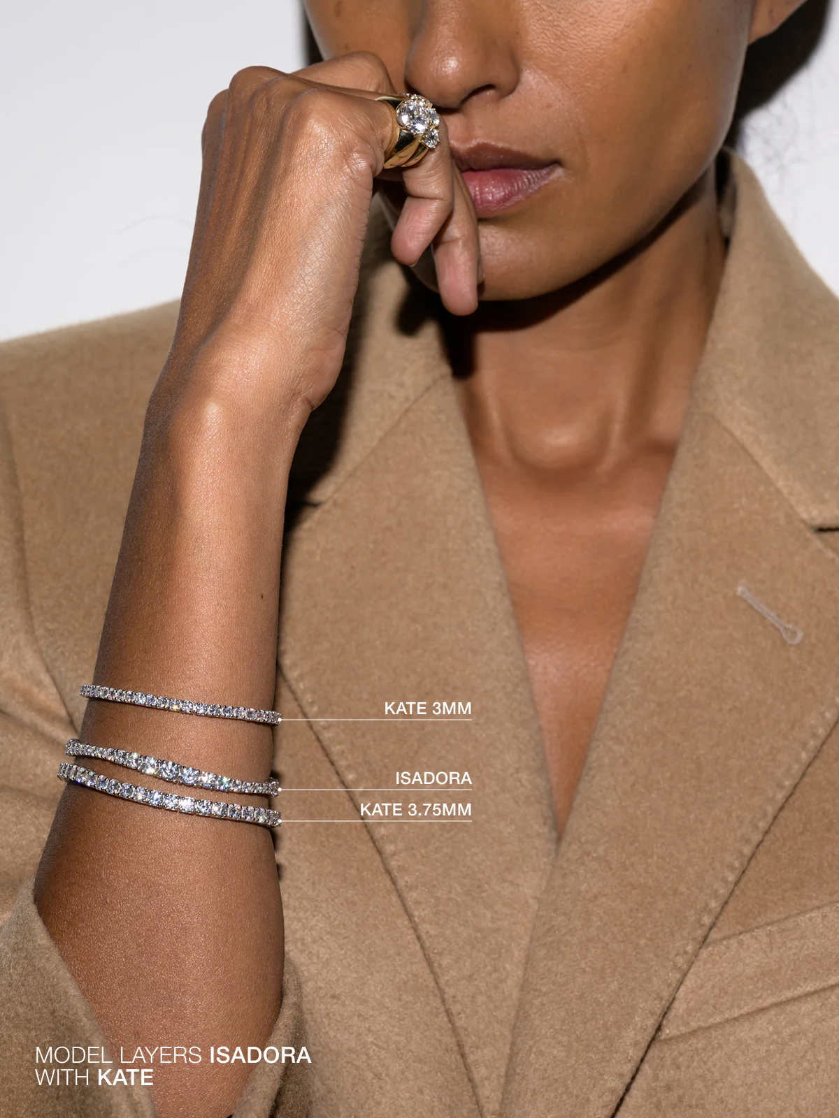 ISADORA RIVIÈRE BRACELET IN MOISSANITE, STERLING SILVER - Image 3