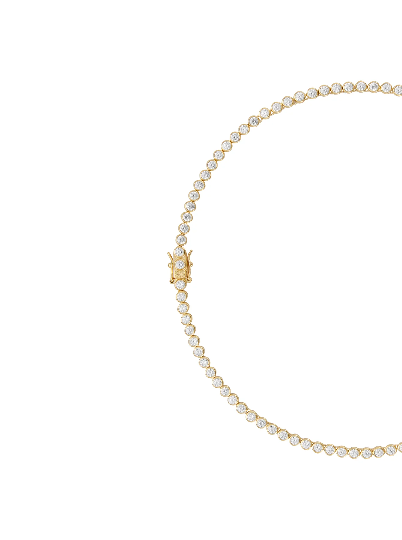 JAMES BEZEL RIVIÈRE NECKLACE IN LAB WHITE SAPPHIRE, 18K GOLD VERMEIL - Image 2