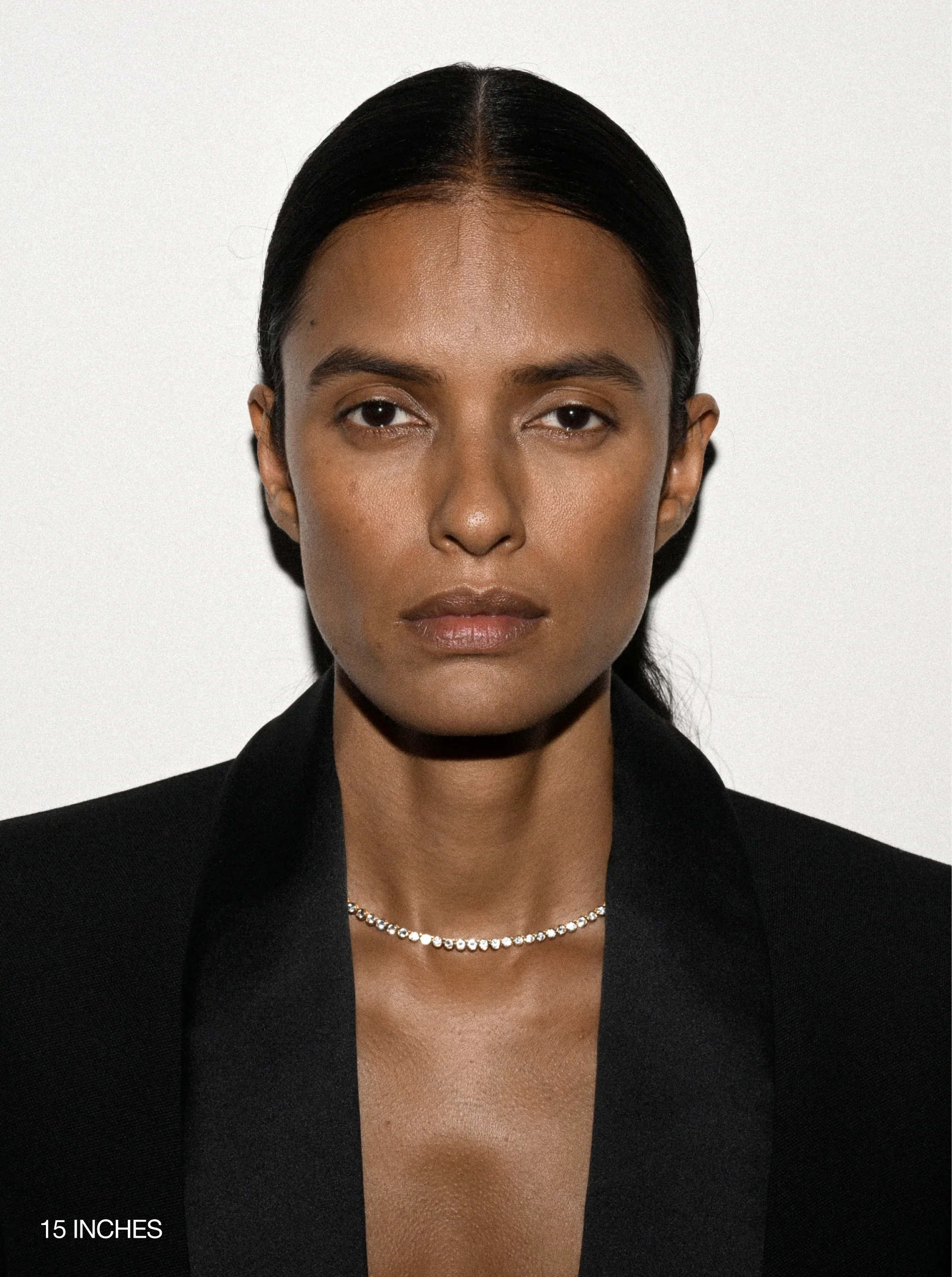 JAMES BEZEL RIVIÈRE NECKLACE IN LAB WHITE SAPPHIRE, 18K GOLD VERMEIL - Image 4