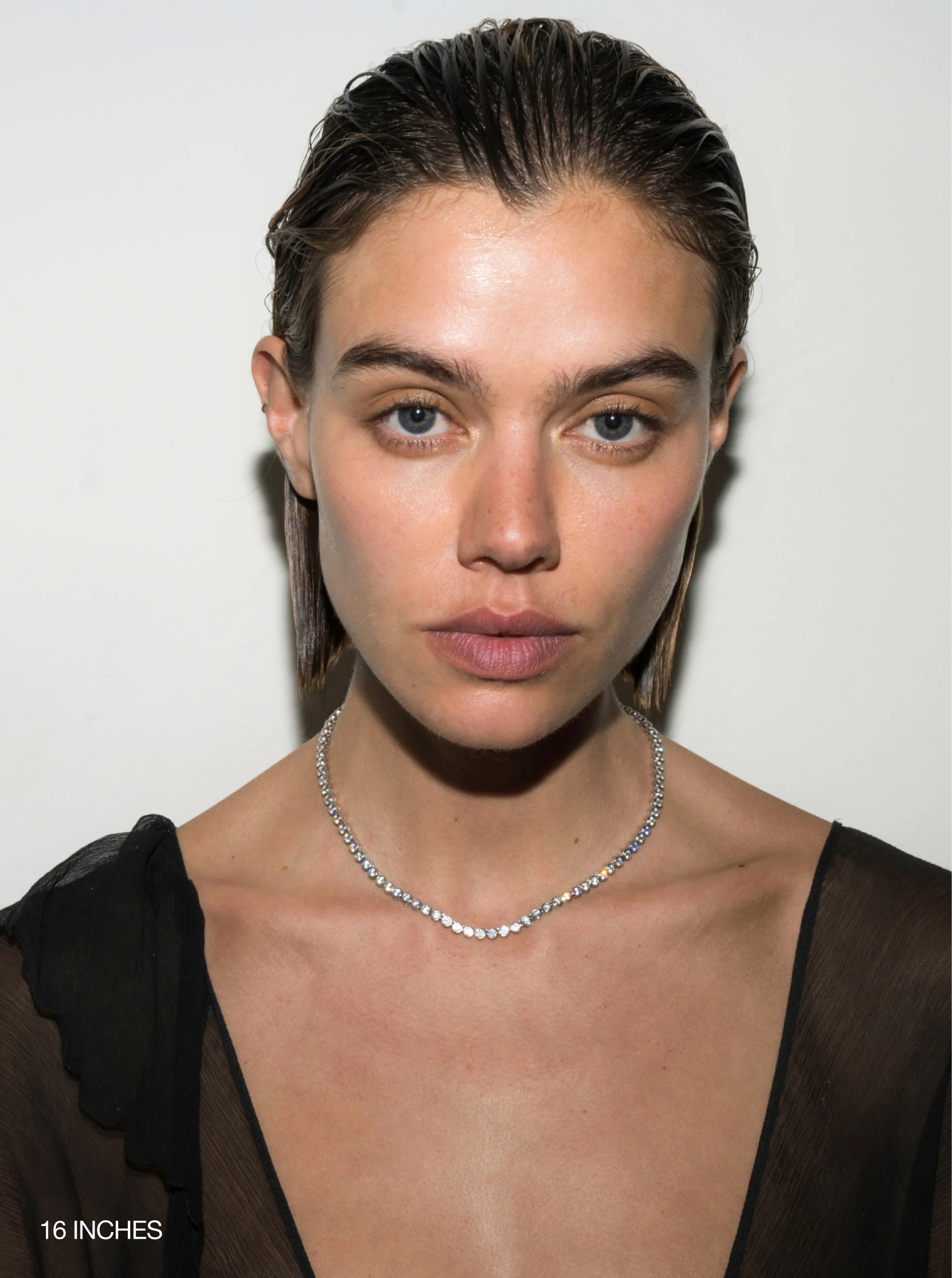 JAMES BEZEL RIVIÈRE NECKLACE IN LAB WHITE SAPPHIRE, STERLING SILVER - Image 5