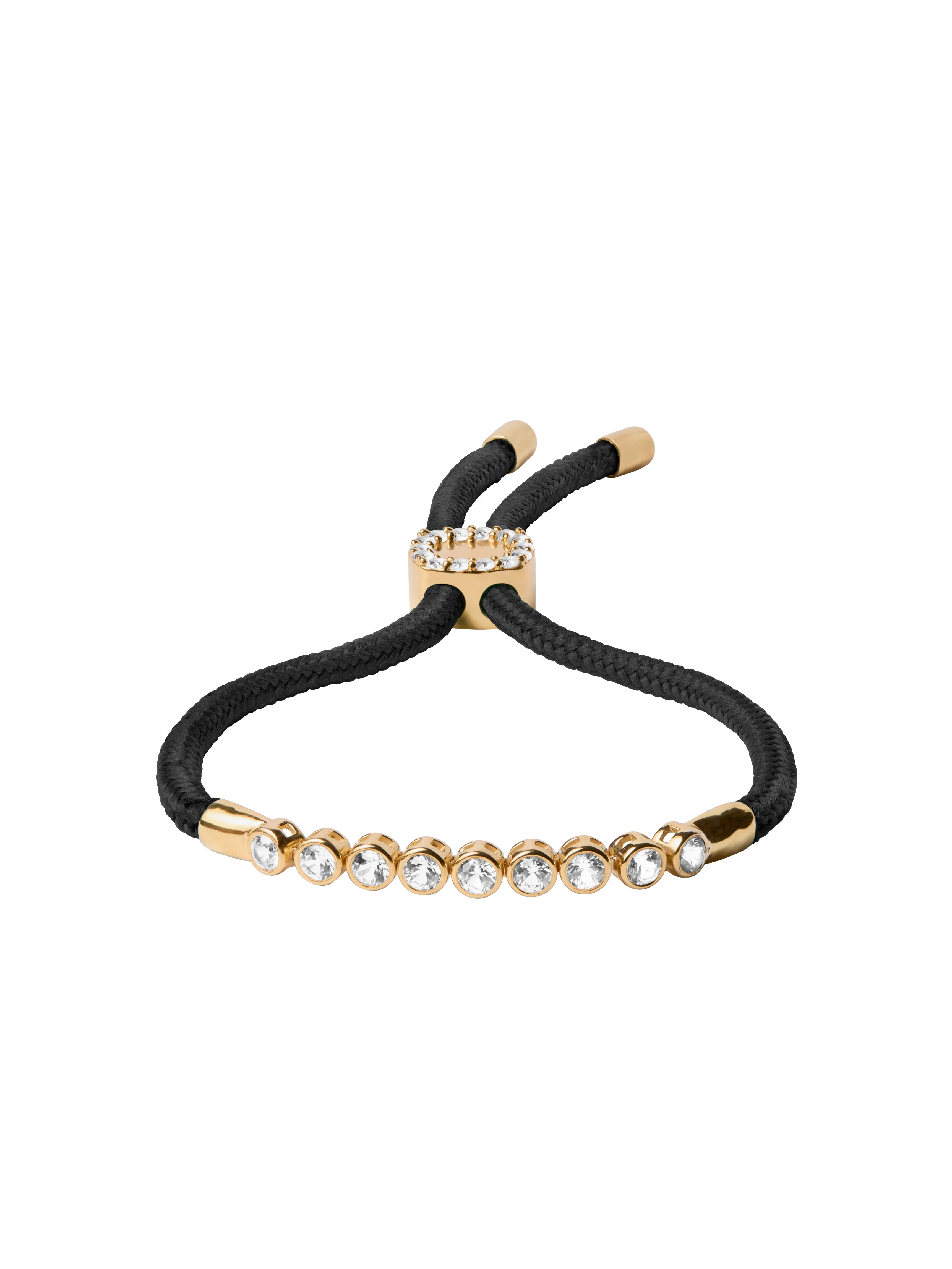 JAMES BEZEL NOIR PARACORD BRACELET, GOLD, 18K GOLD VERMEIL