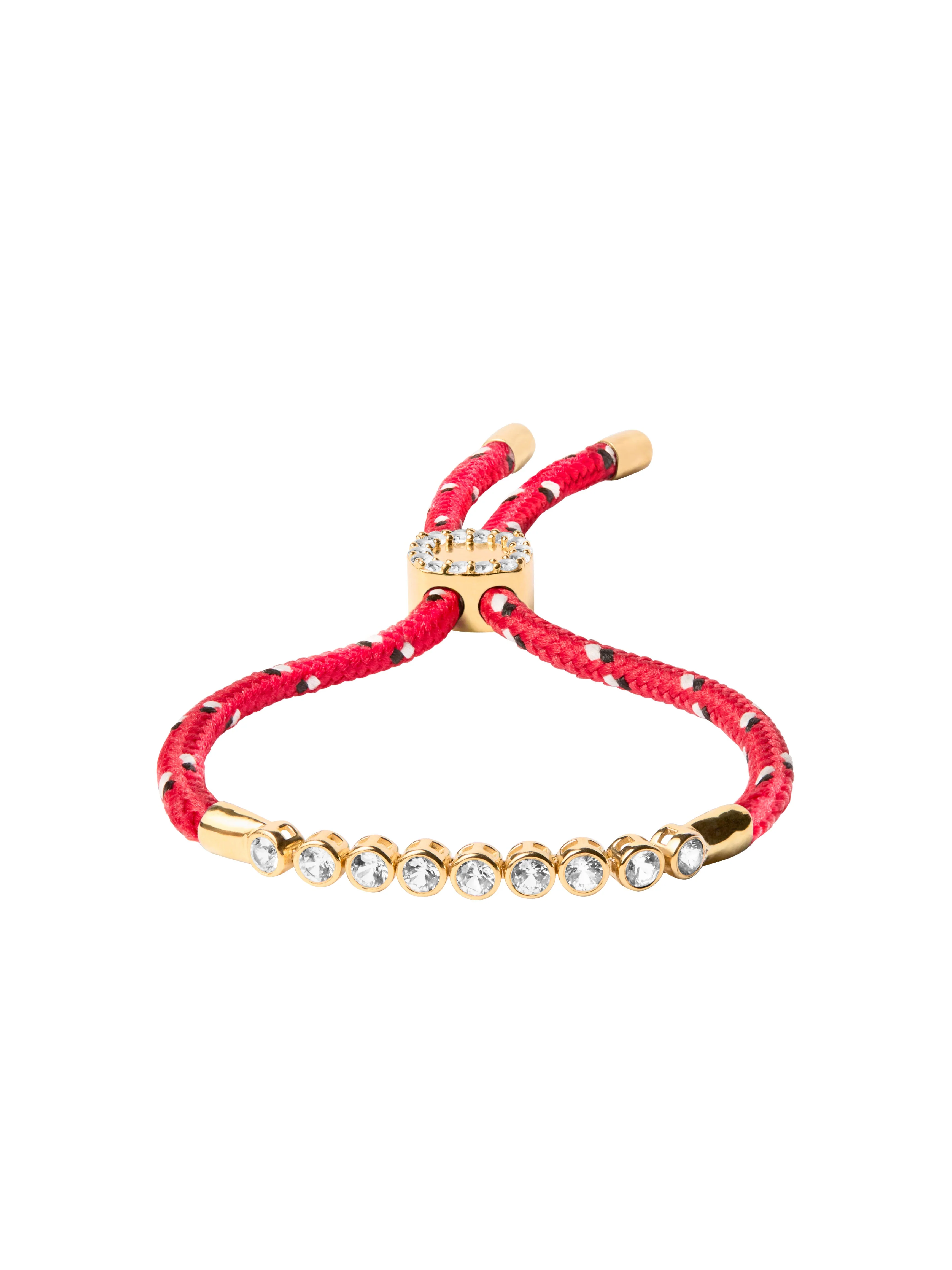 14K JAMES BEZEL ROUGE PARACORD BRACELET IN LAB DIAMOND, 14K YELLOW GOLD