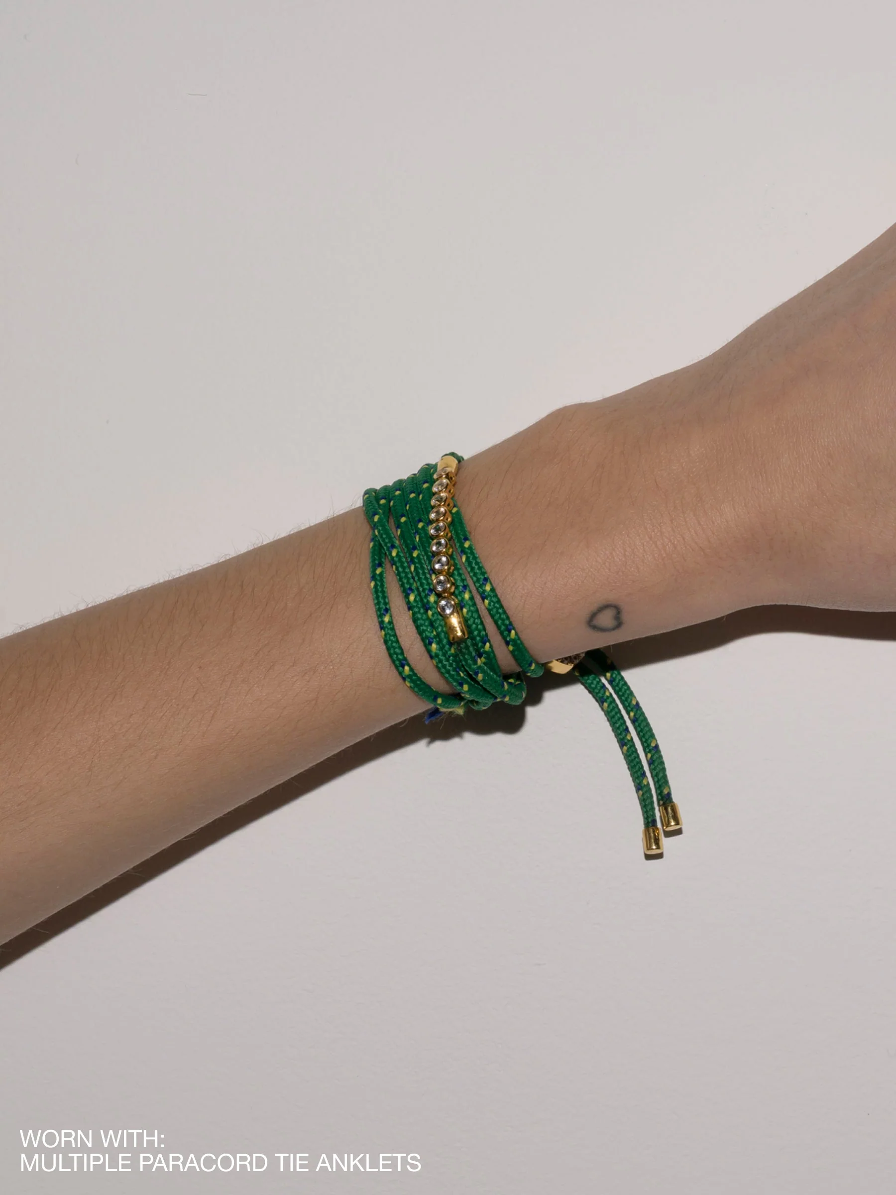14K JAMES BEZEL VERT PARACORD BRACELET IN LAB DIAMOND, 14K WHITE GOLD - Image 5