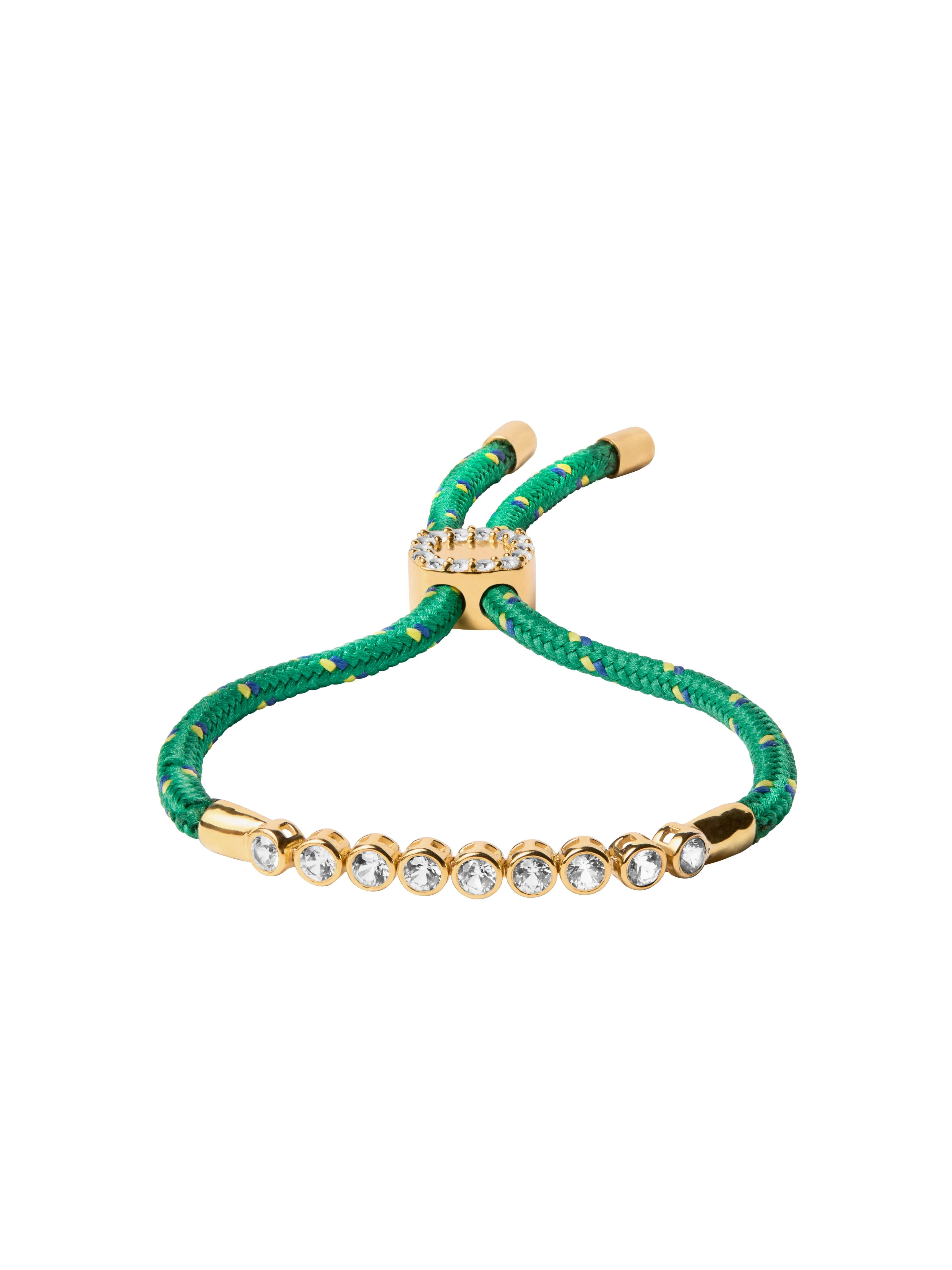 14K JAMES BEZEL VERT PARACORD BRACELET IN LAB DIAMOND, 14K YELLOW GOLD