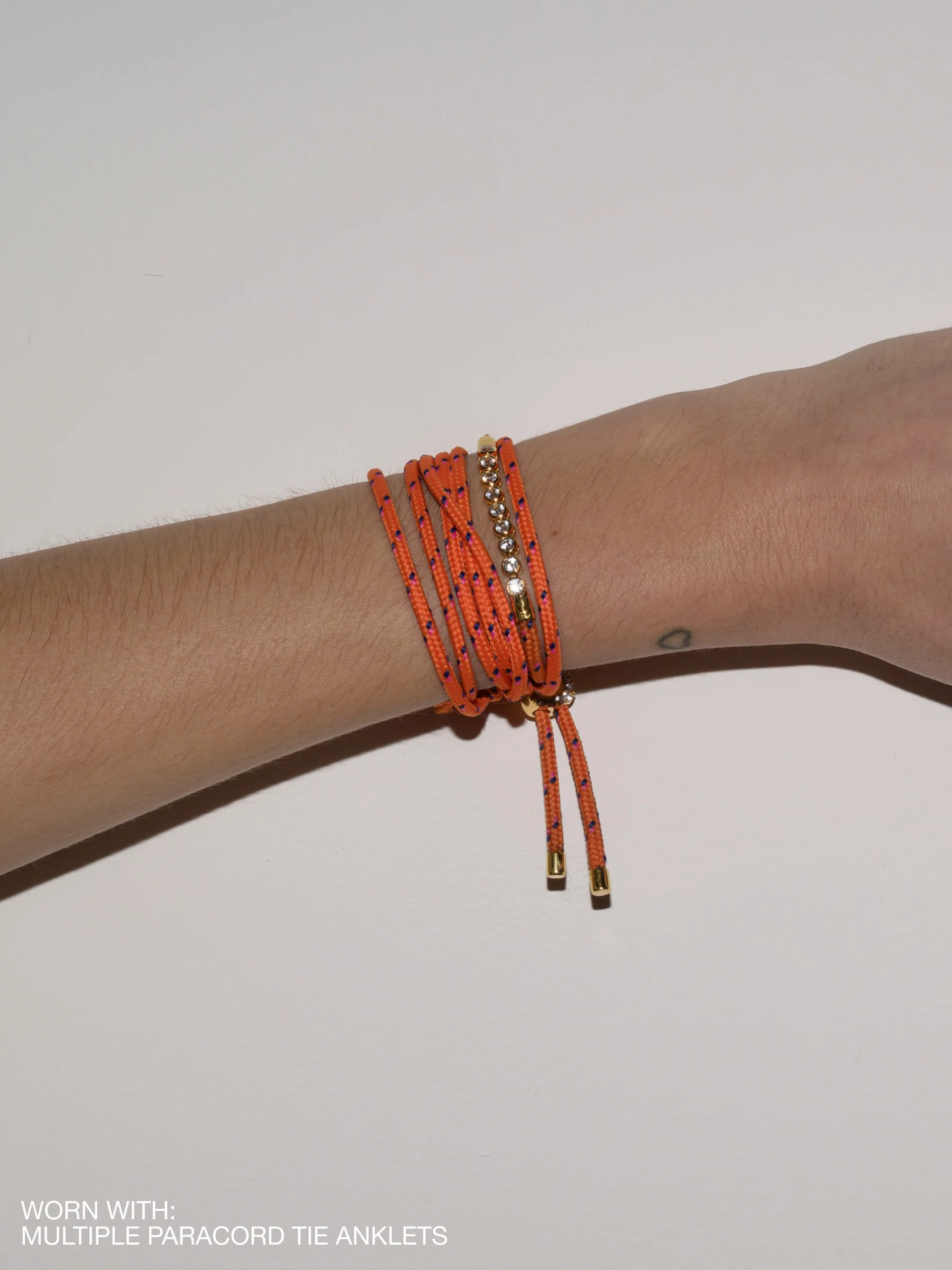 JAMES BEZEL ORANGE PARACORD BRACELET, SILVER, STERLING SILVER - Image 6