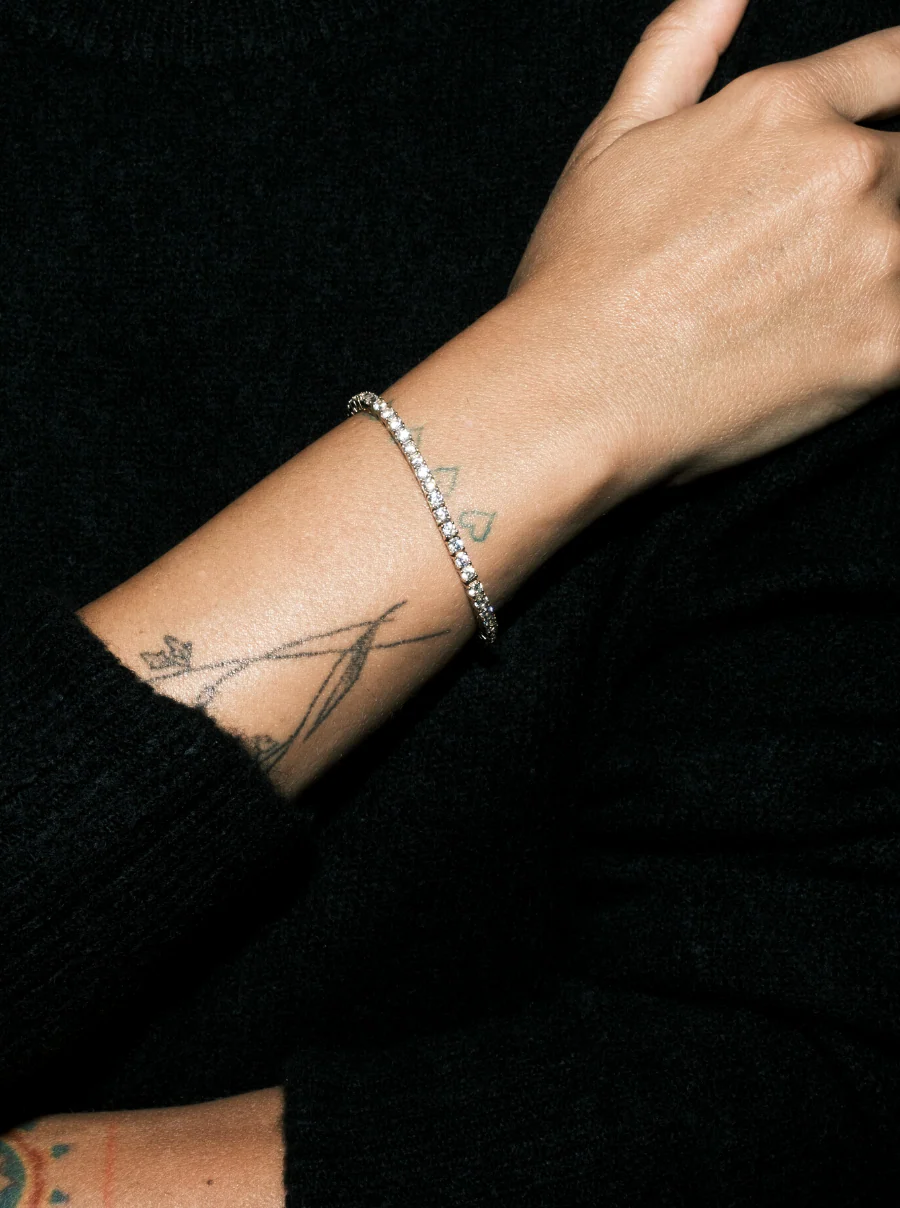 KATE RIVIÈRE BRACELET IN 3MM LAB WHITE SAPPHIRE, STERLING SILVER - Image 5
