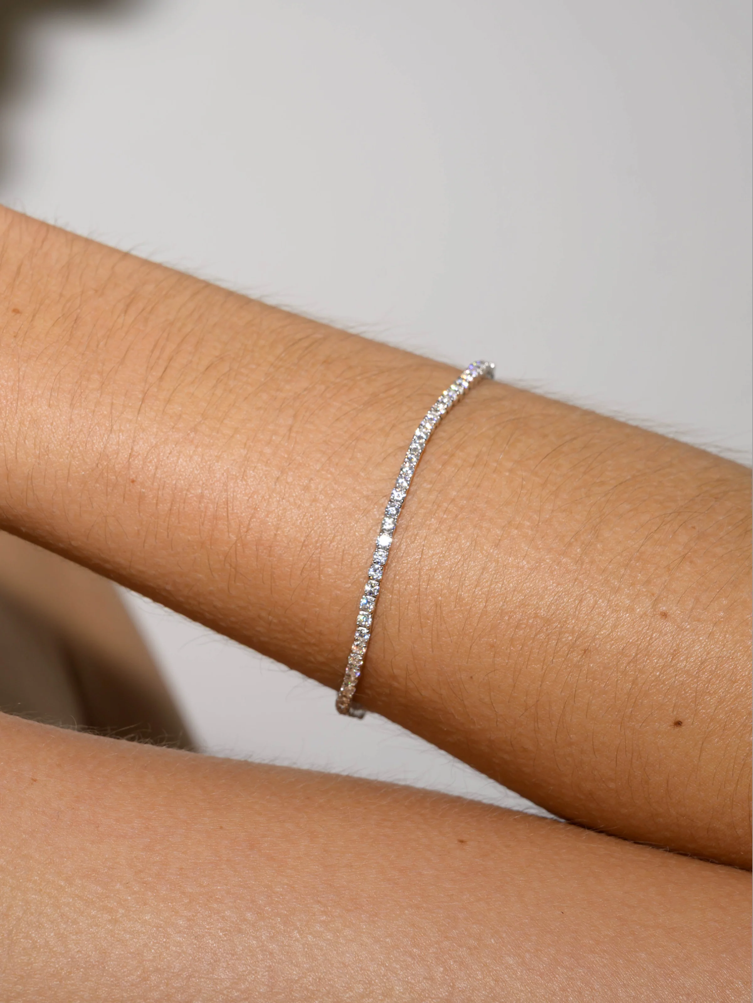 KATE RIVIÈRE BRACELET IN 2MM MOISSANITE, STERLING SILVER - Image 3