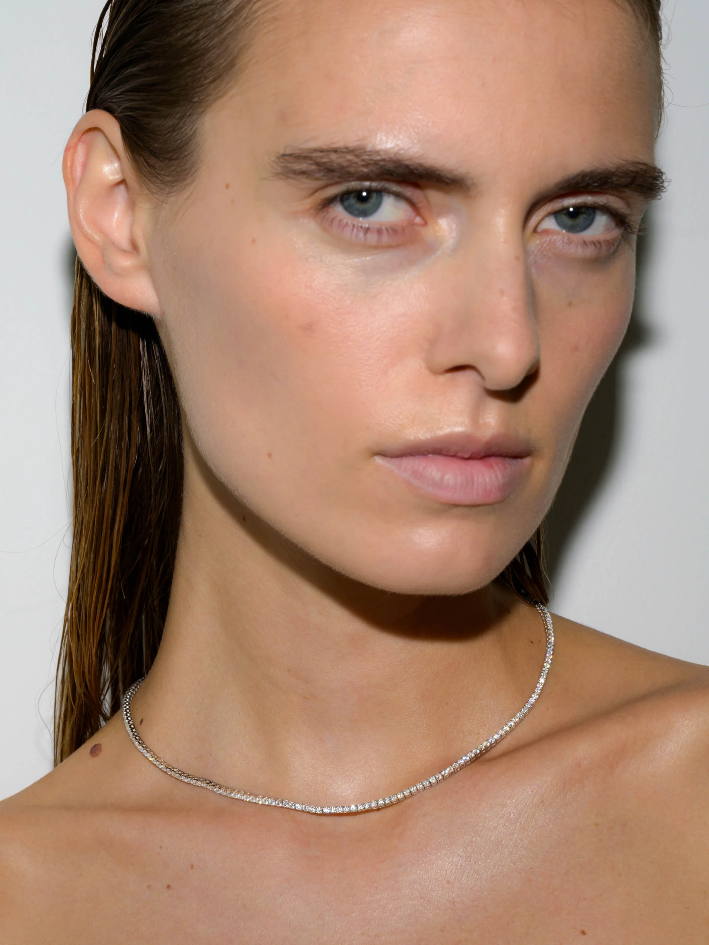 KATE RIVIÈRE NECKLACE IN 2MM MOISSANITE, STERLING SILVER - Image 3