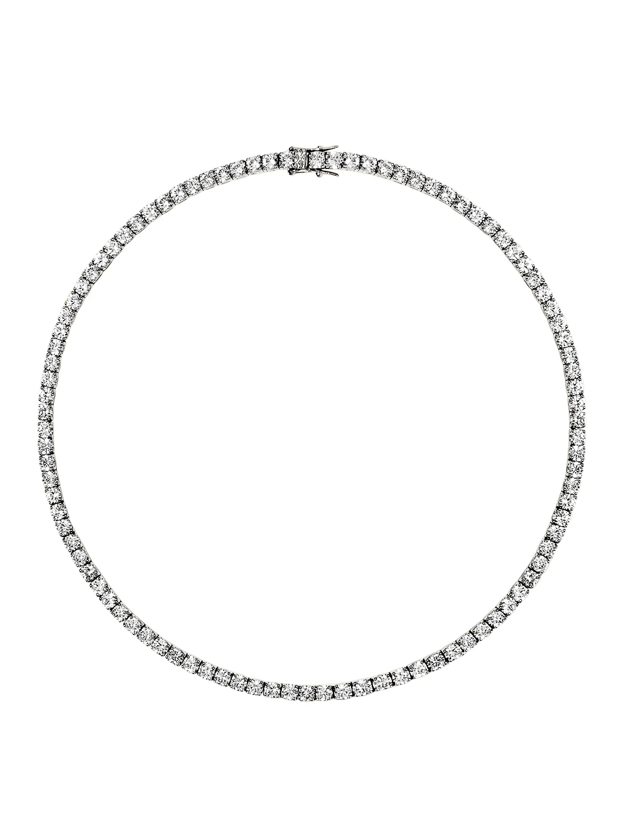 KATE RIVIÈRE NECKLACE IN 3.75MM LAB WHITE SAPPHIRE, STERLING SILVER