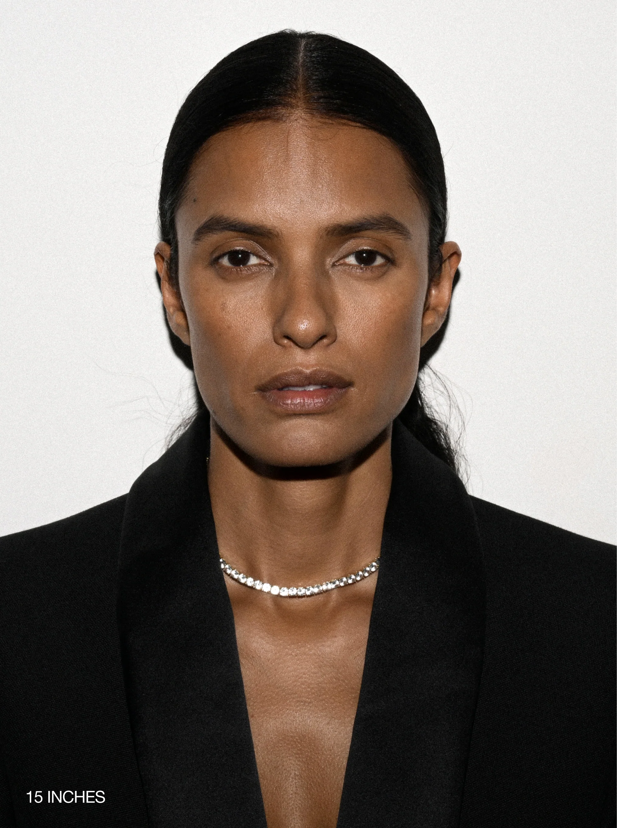 KATE RIVIÈRE NECKLACE IN 4.5MM LAB WHITE SAPPHIRE, 18K GOLD VERMEIL - Image 4